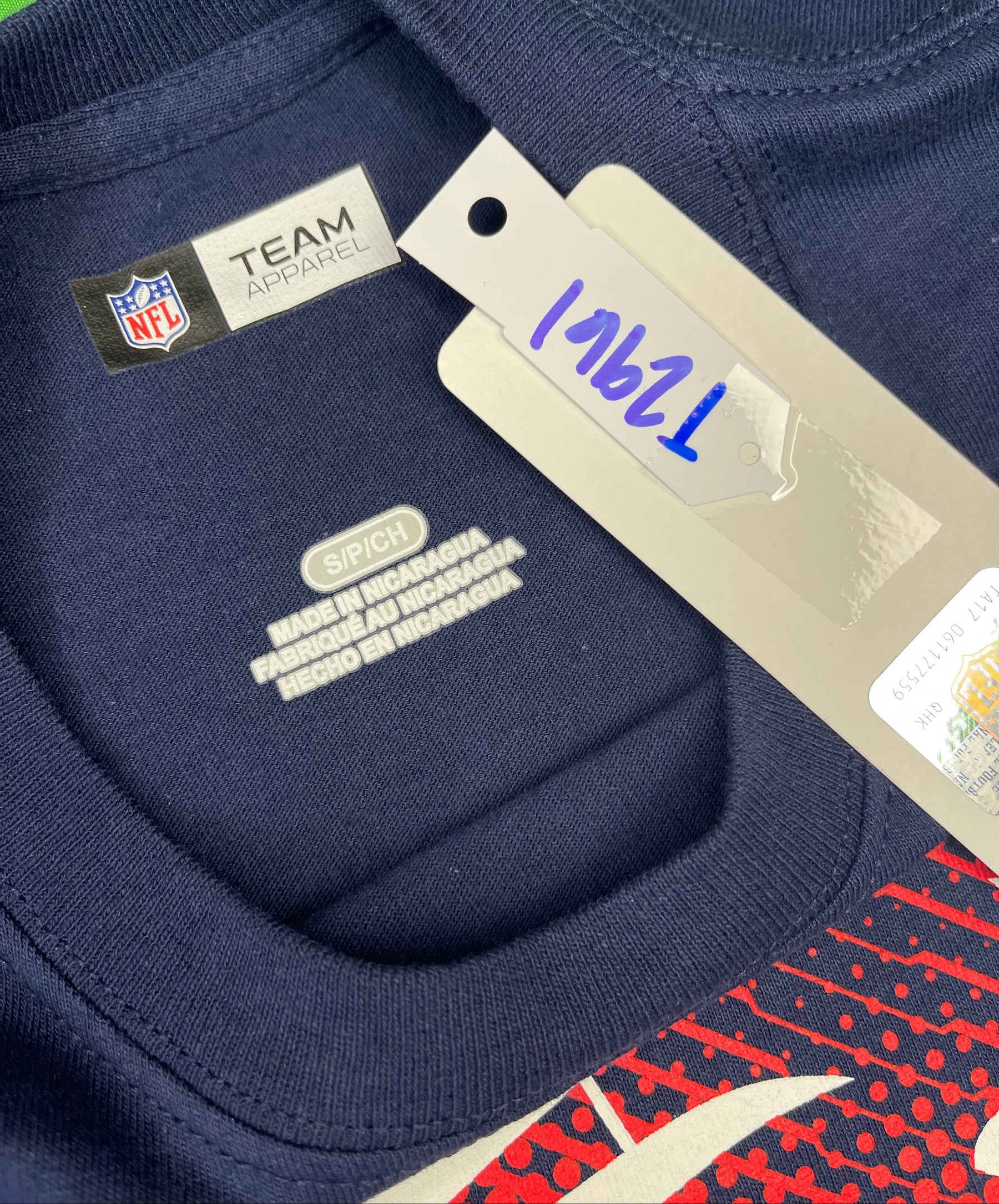 NFL New England Patriots Blue Short Sleeve T-Shirt Men's Small NWT