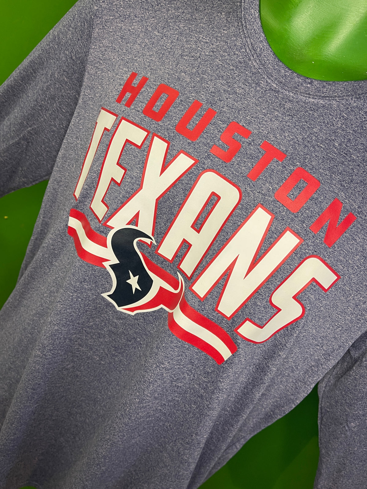 NFL Houston Texans Blue Lightweight Long Sleeve T-Shirt Men's Large NWT