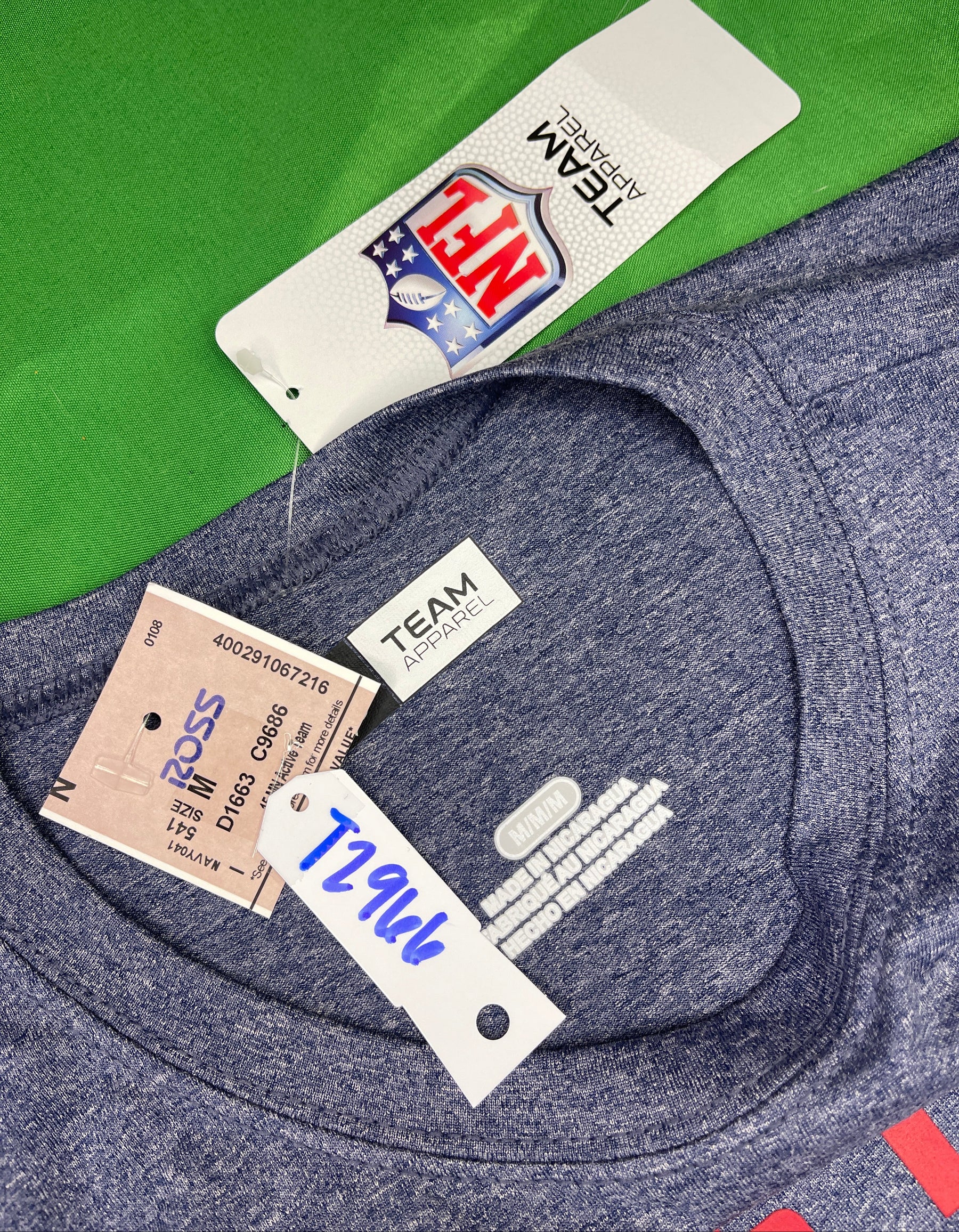 NFL Houston Texans Blue Lightweight Long Sleeve T-Shirt Men's Medium NWT