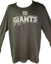 NFL New York Giants Black and Grey Long Sleeve T-Shirt Men's Large NWT