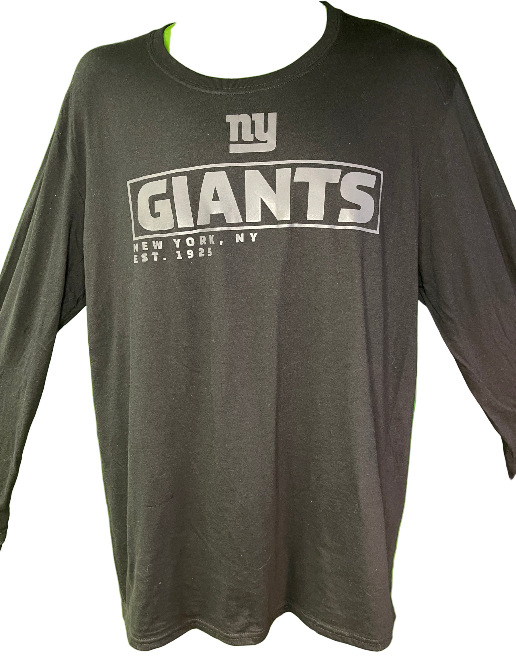 NFL New York Giants Black and Grey Long Sleeve T-Shirt Men's Large NWT