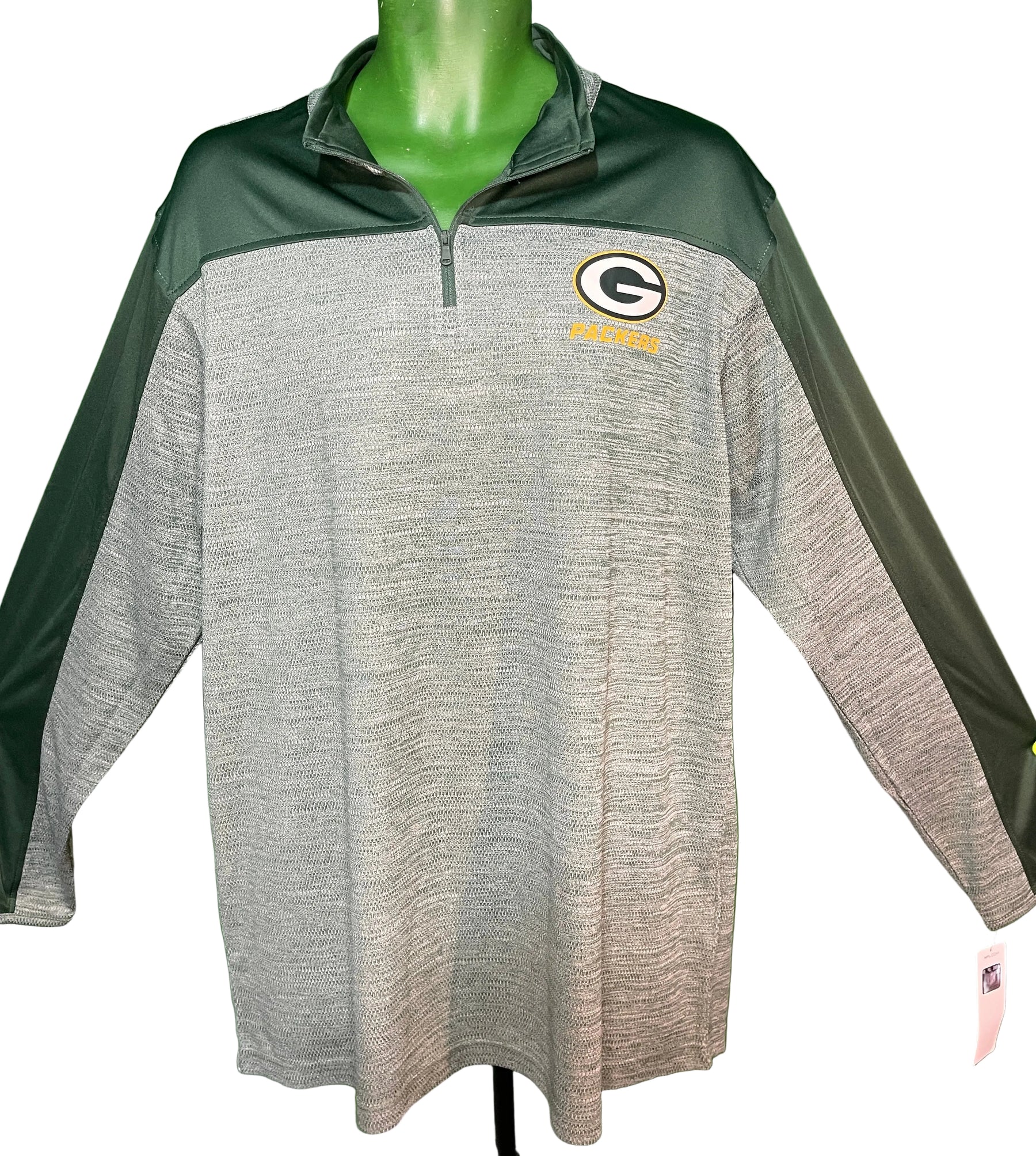 NFL Green Bay Packers 1/4 Zip Lightweight Pullover Jacket Men's X-Large NWT