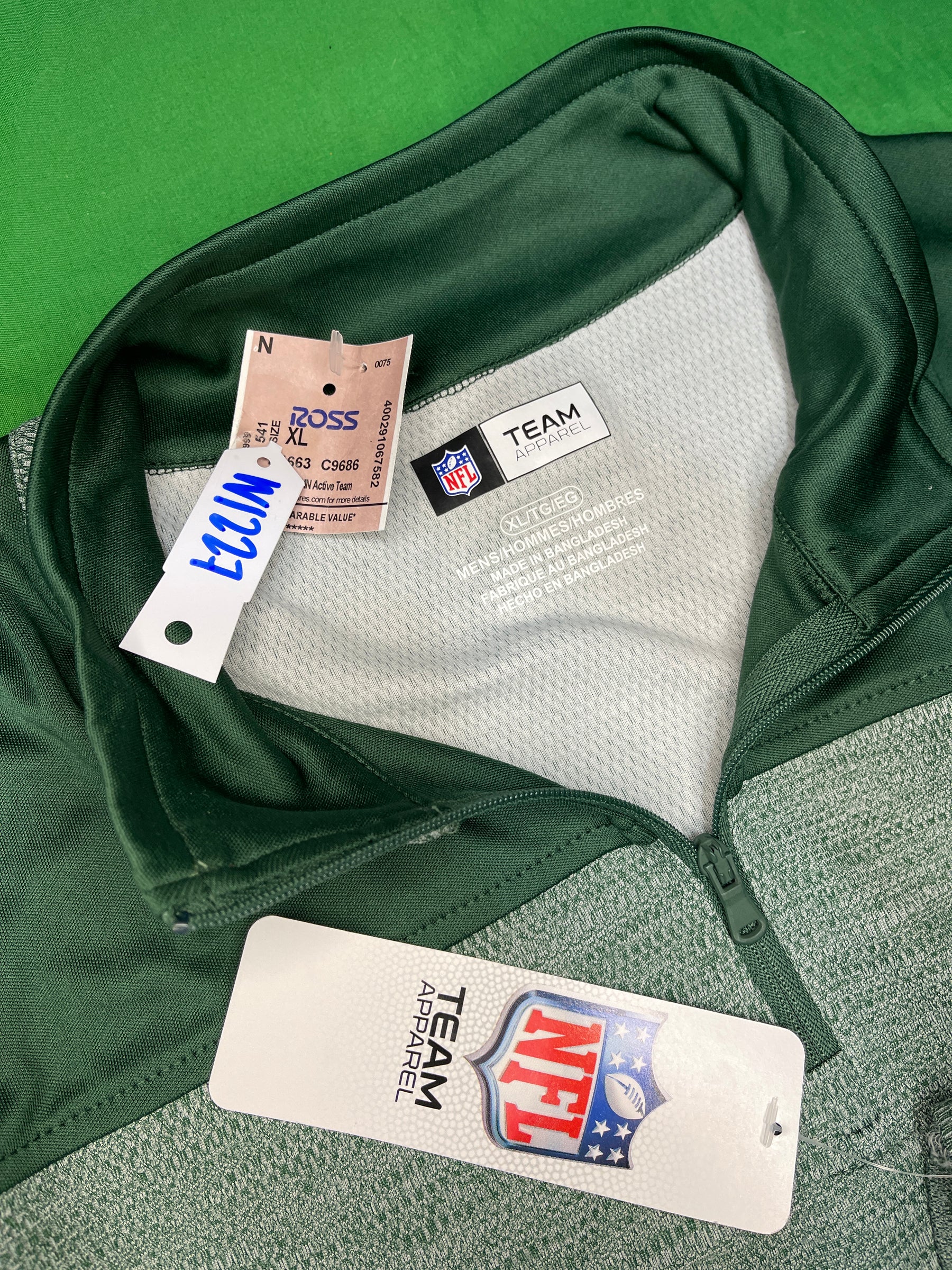 NFL Green Bay Packers 1/4 Zip Lightweight Pullover Jacket Men's X-Large NWT