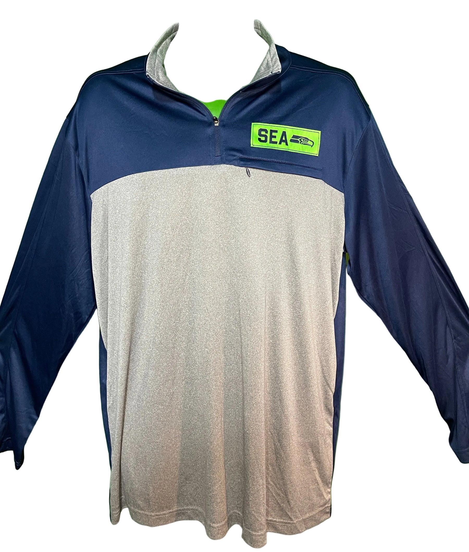 NFL Seattle Seahawks 1/4 Zip Lightweight Pullover Jacket Men's X-Large NWT