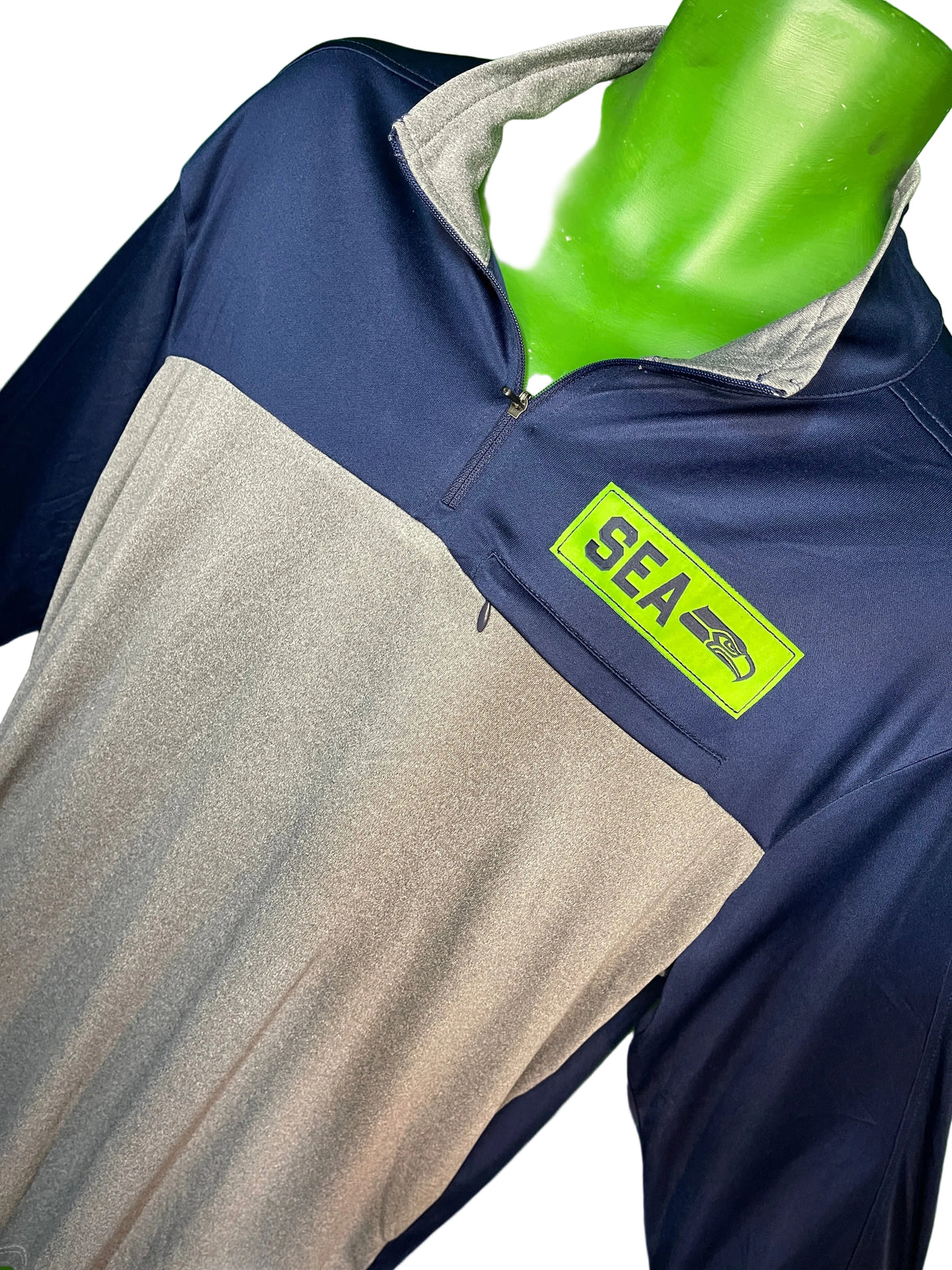 NFL Seattle Seahawks 1/4 Zip Lightweight Pullover Jacket Men's X-Large NWT