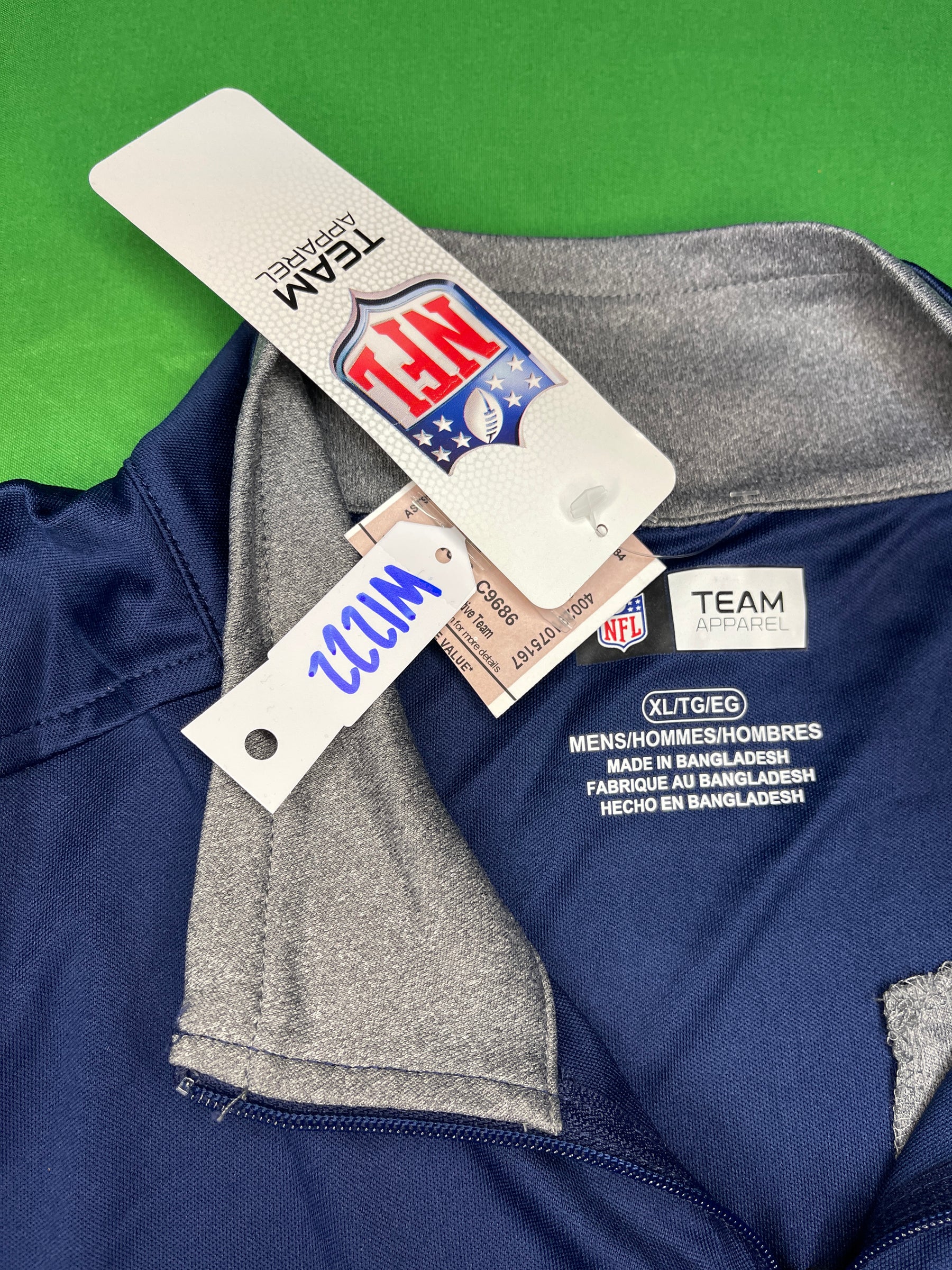 NFL Seattle Seahawks 1/4 Zip Lightweight Pullover Jacket Men's X-Large NWT