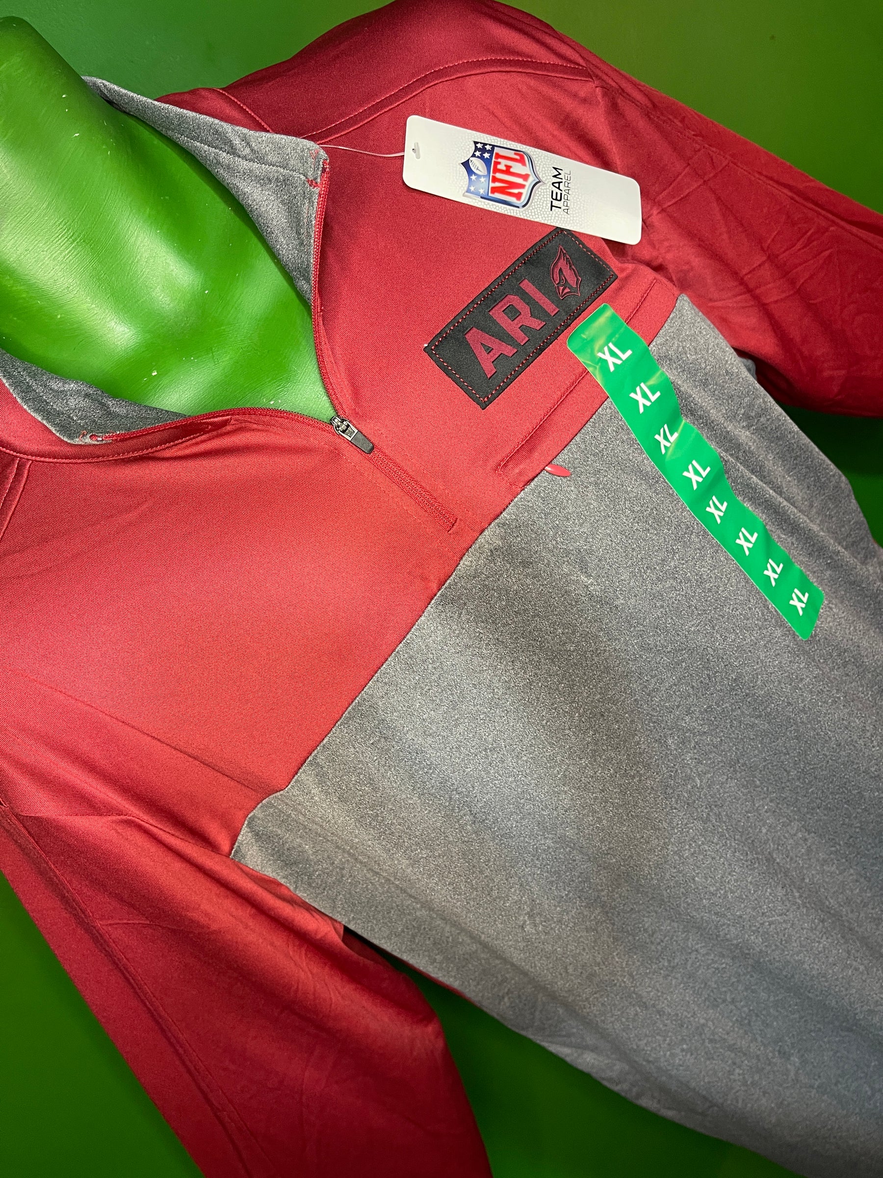 NFL Arizona Cardinals  1/4 Zip Lightweight Pullover Jacket Men's X-Large NWT