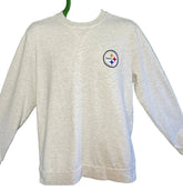 NFL Pittsburgh Steelers Pique Sweatshirt Jumper Heathered Grey Men's Large