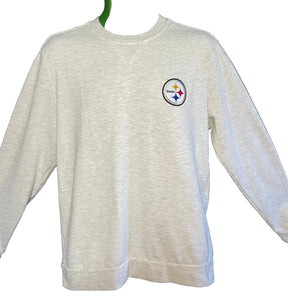 NFL Pittsburgh Steelers Pique Sweatshirt Jumper Heathered Grey Men's Large