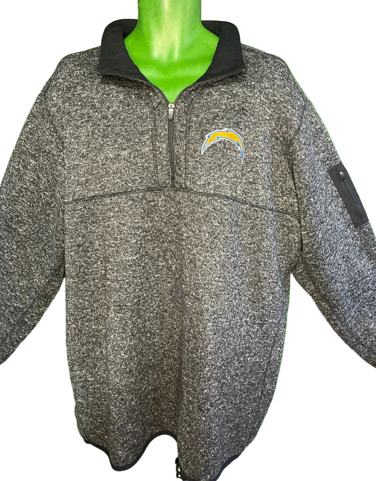 NFL Los Angeles Chargers 1/4 Zip Pullover Sweatshirt Jacket Men's 4X-Large