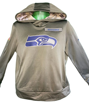 NFL Seattle Seahawks Salute 2 Service Pullover Hoodie Sweatshirt Men's Large