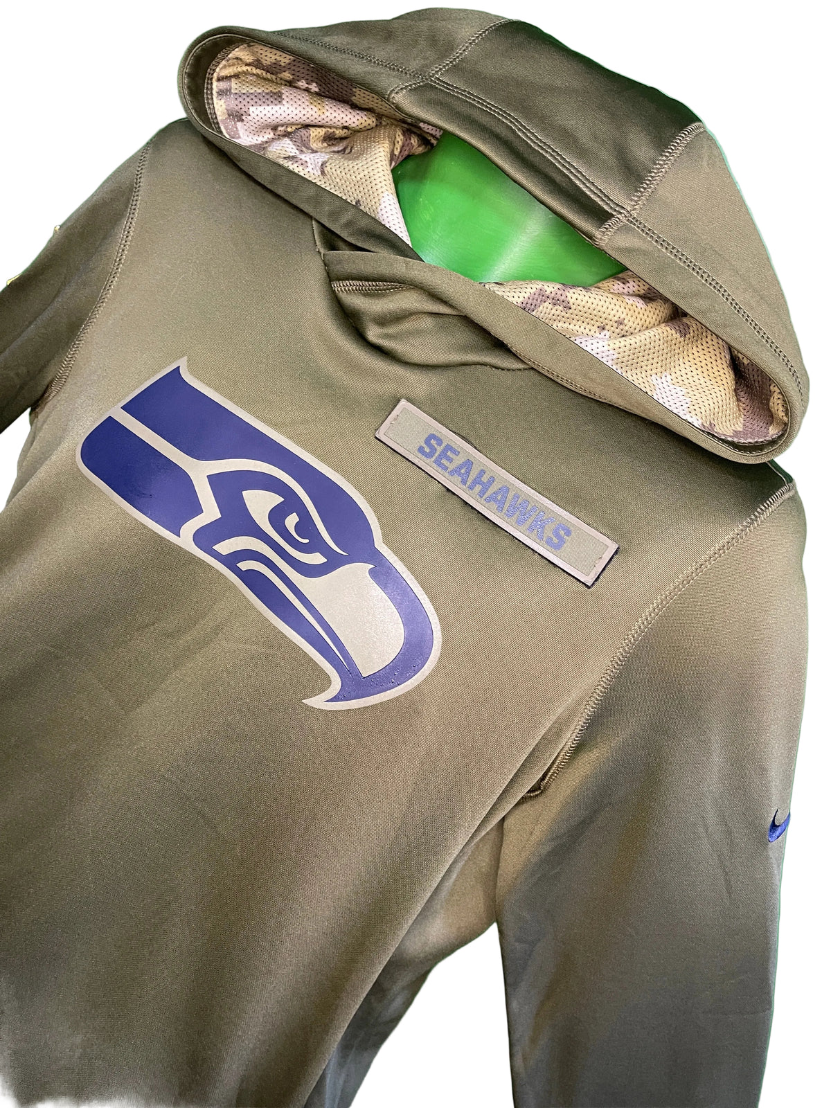 NFL Seattle Seahawks Salute 2 Service Pullover Hoodie Sweatshirt Men's Large