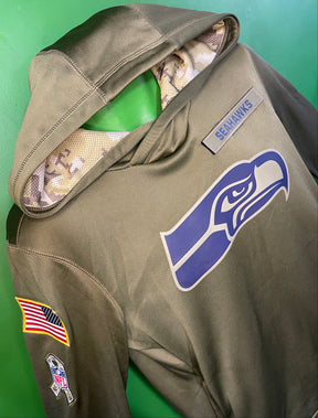 NFL Seattle Seahawks Salute 2 Service Pullover Hoodie Sweatshirt Men's Large