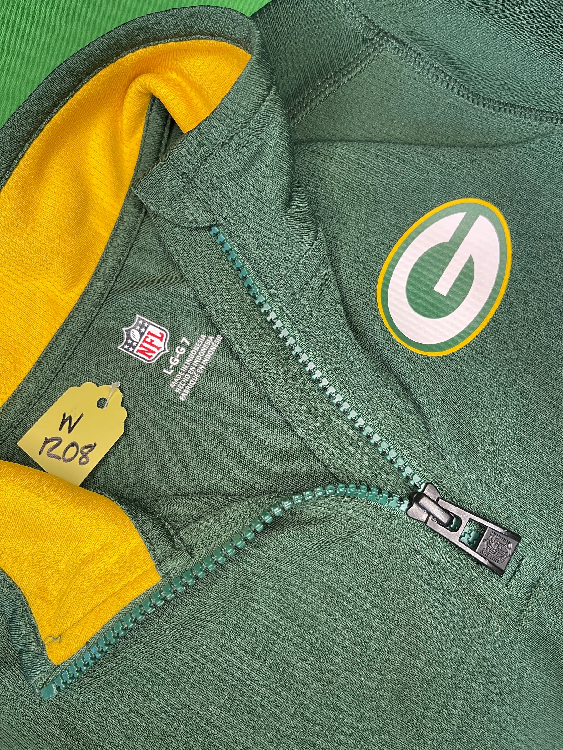 NFL Green Bay Packers 1/4 Zip Pullover Top Youth Small 7