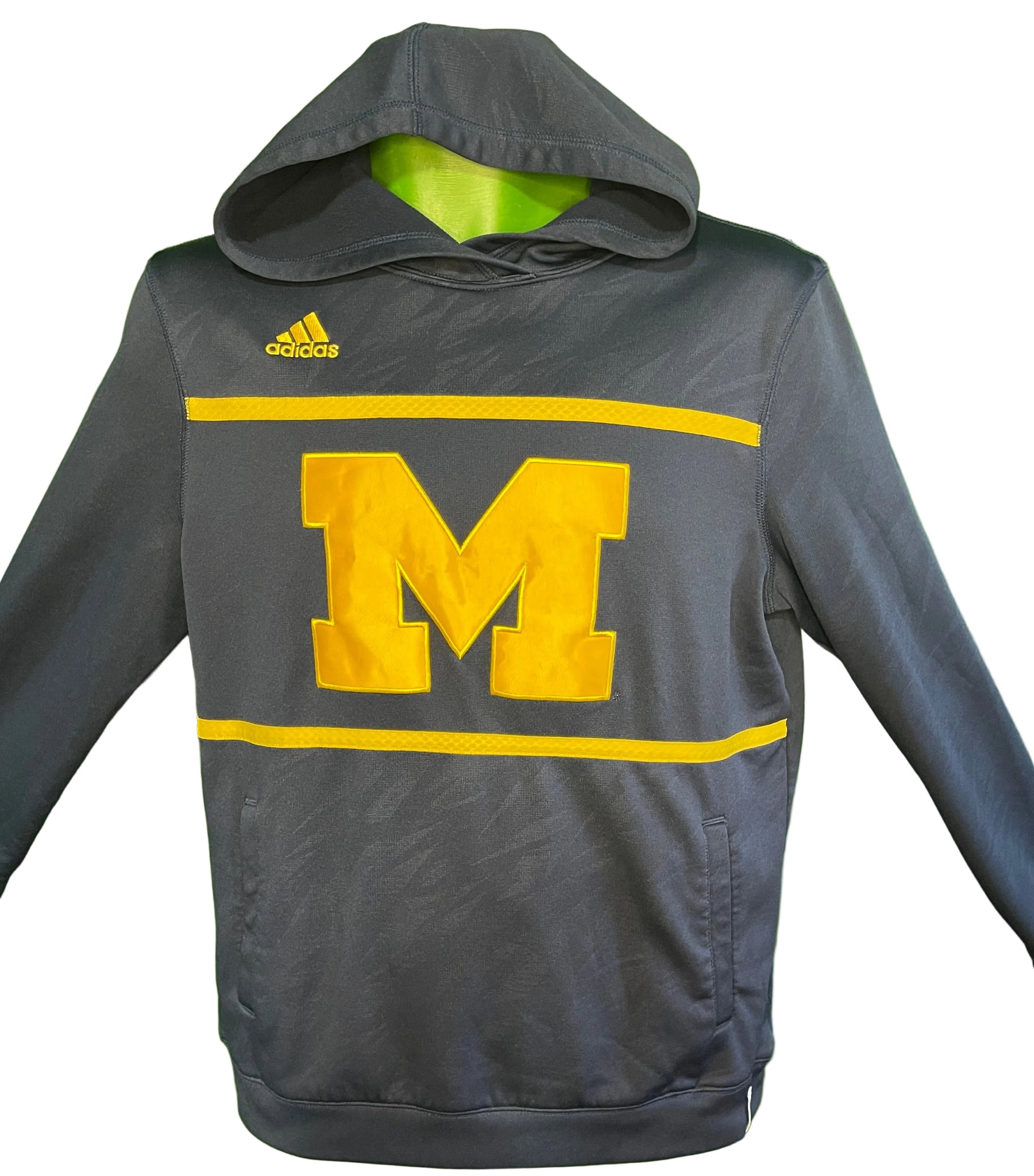 NCAA Michigan Wolverines Adidas Pullover Hoodie Top Men's Large