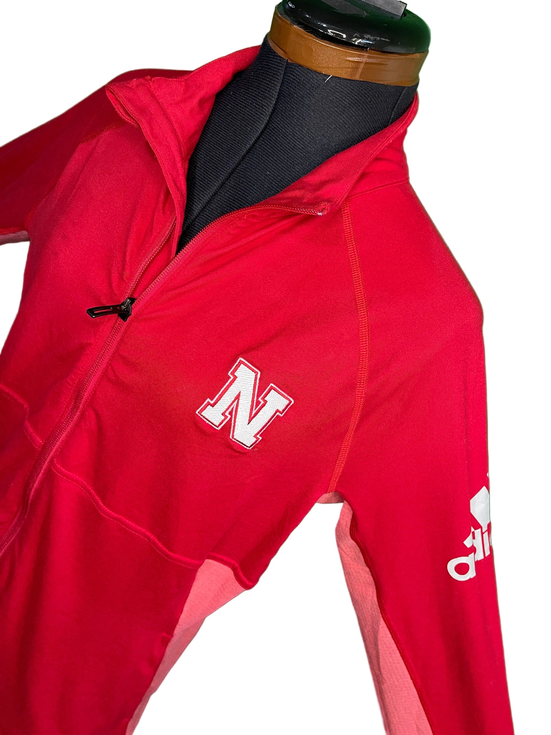 NCAA University of Nebraska Cornhuskers Adidas Full Zip Jacket Women's Medium
