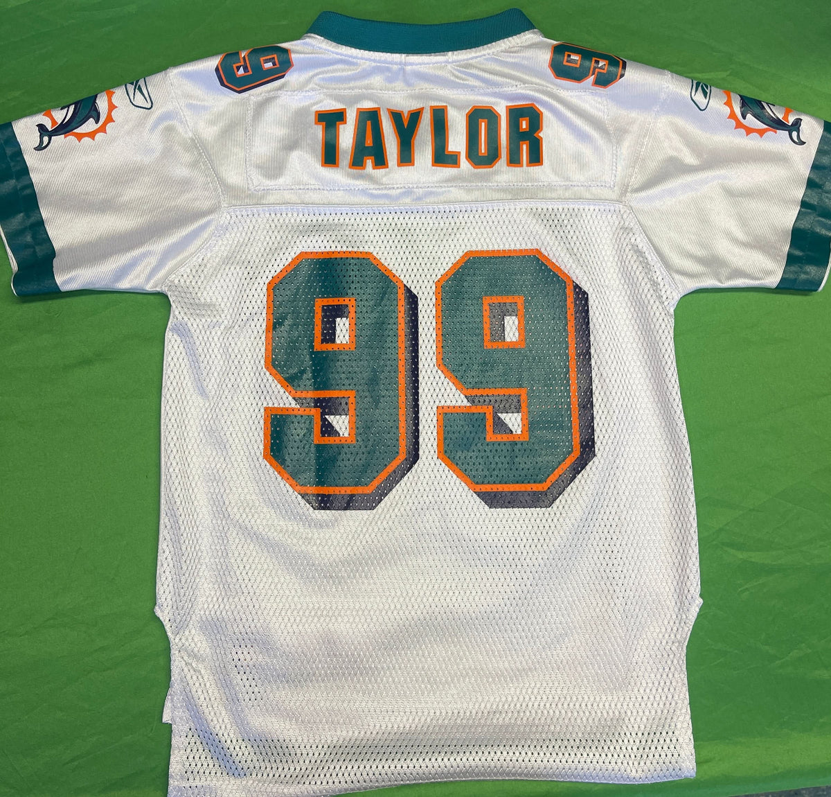 NFL Miami Dolphins Zach Taylor #99 White Jersey Youth Small 6-8