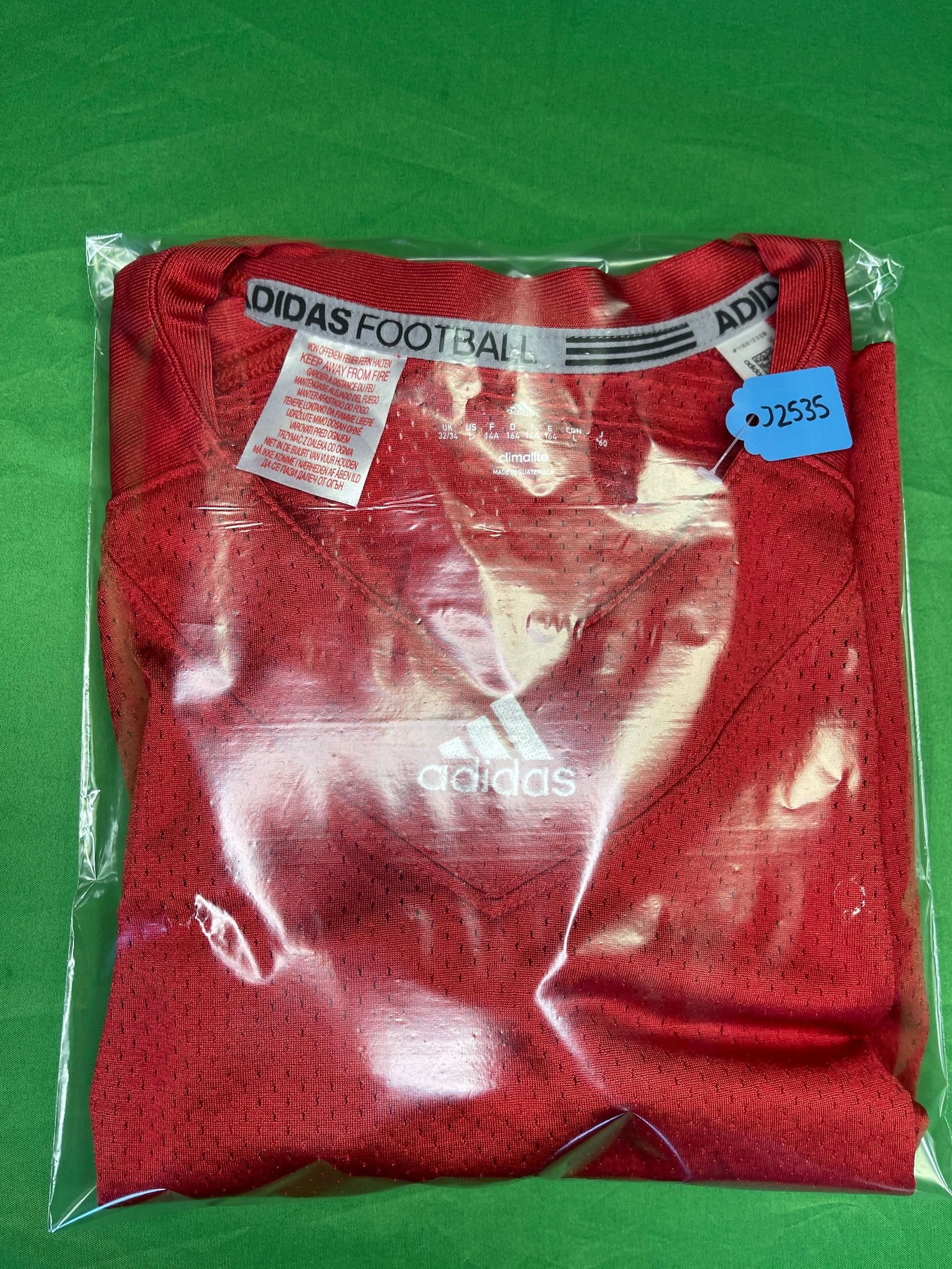 American Football Red Mesh Practise Scrimmage Jersey Men's Large