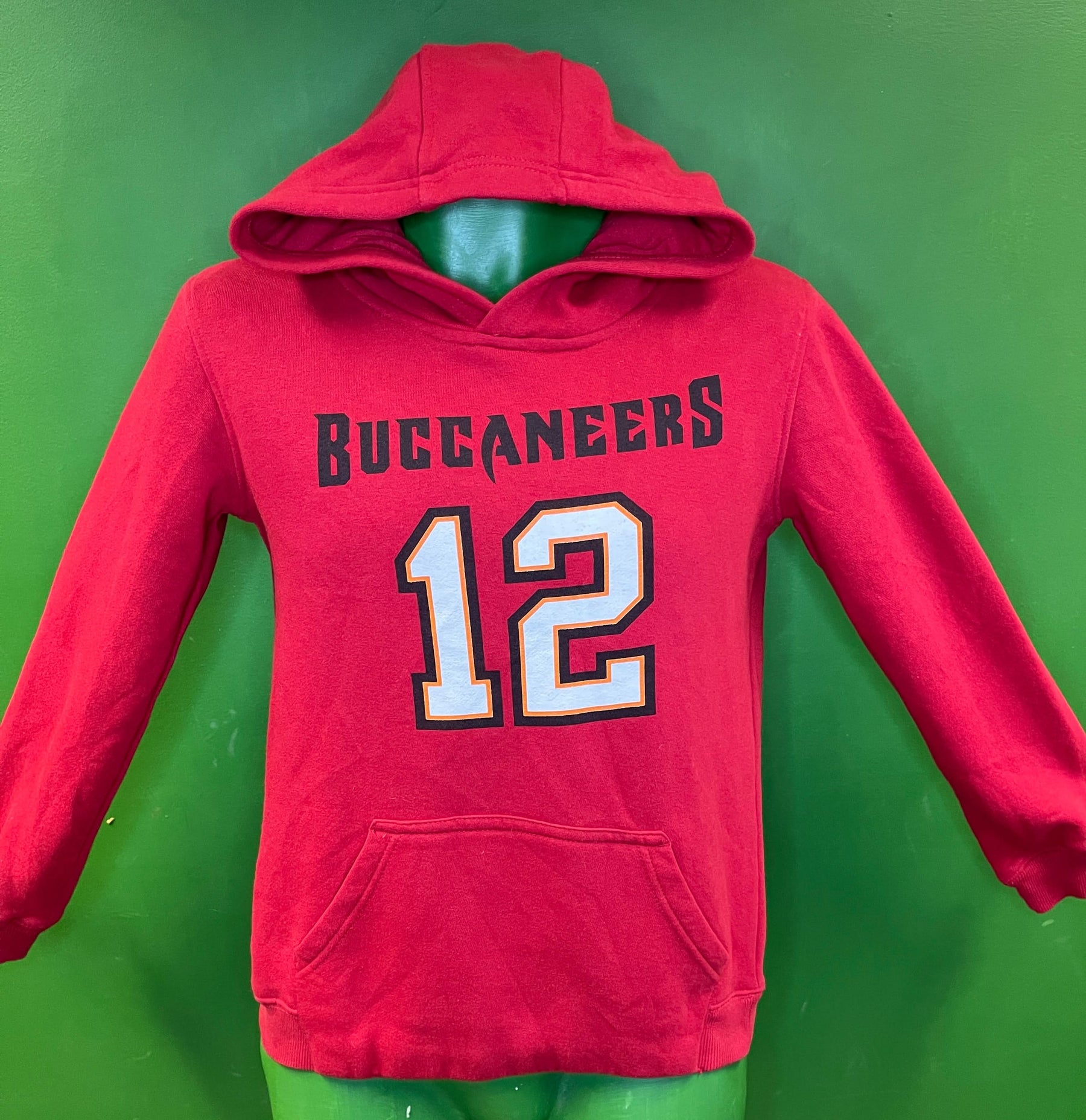 NFL Tampa Bay Buccaneers Tom Brady #12 Pullover Hoodie Youth Medium 10-12