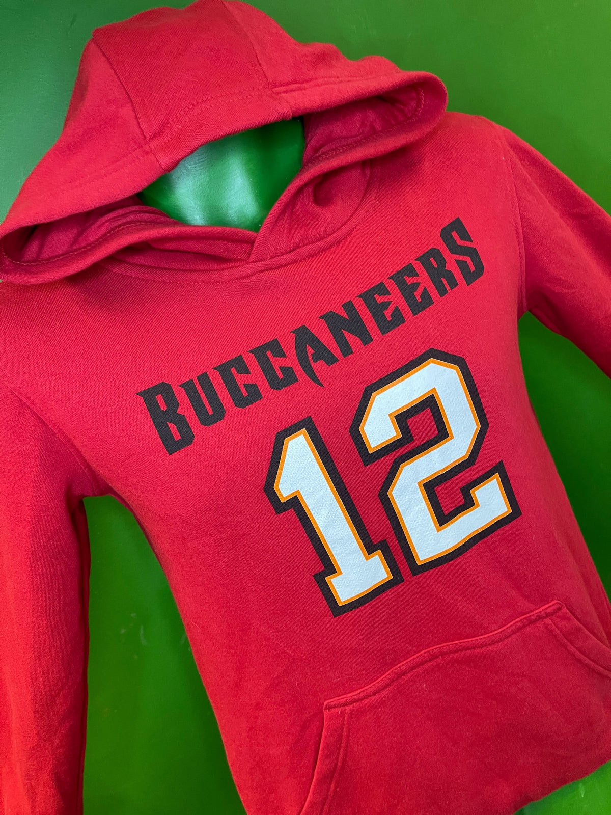 NFL Tampa Bay Buccaneers Tom Brady #12 Pullover Hoodie Youth Medium 10-12