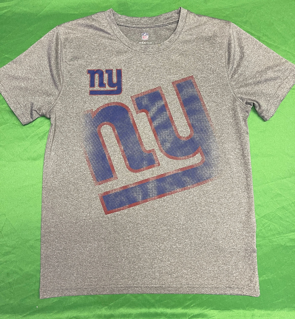 NFL New York Giants Heathered Grey T-Shirt Youth Medium 10-12