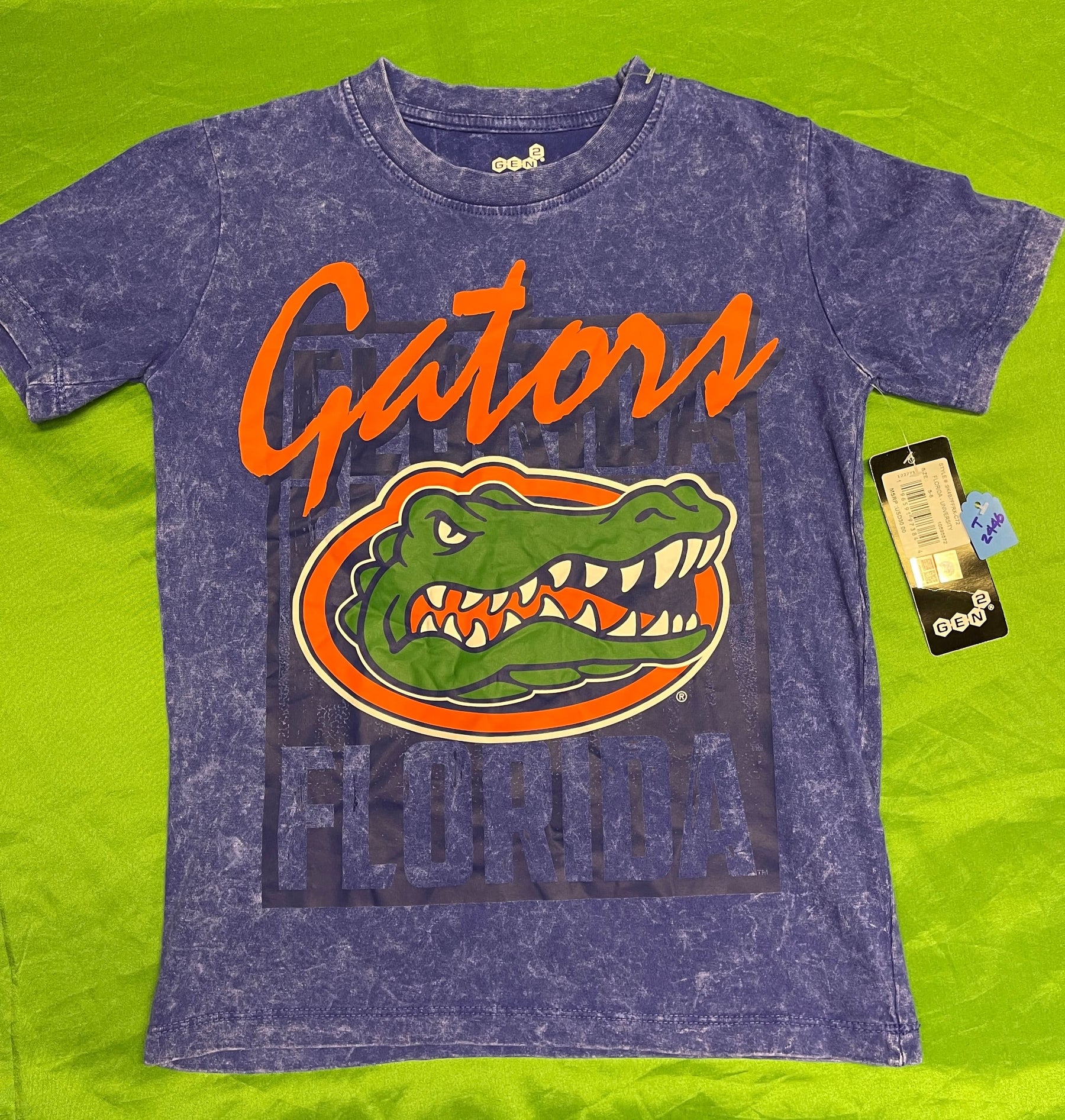 NCAA Florida Gators Gen2 Tie-Dye Blue T-Shirt Youth Small 8 NWT