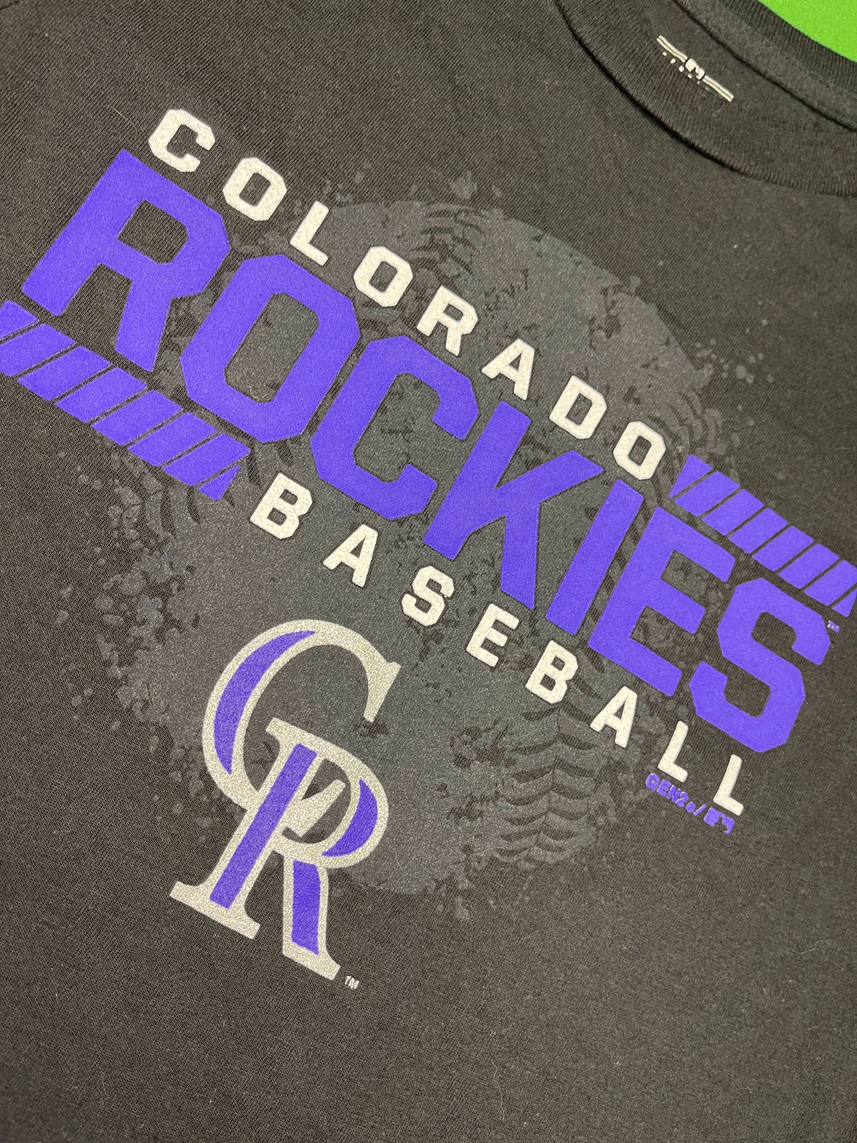 MLB Colorado Rockies Gen2 Black T-Shirt Youth Small 7 NWT