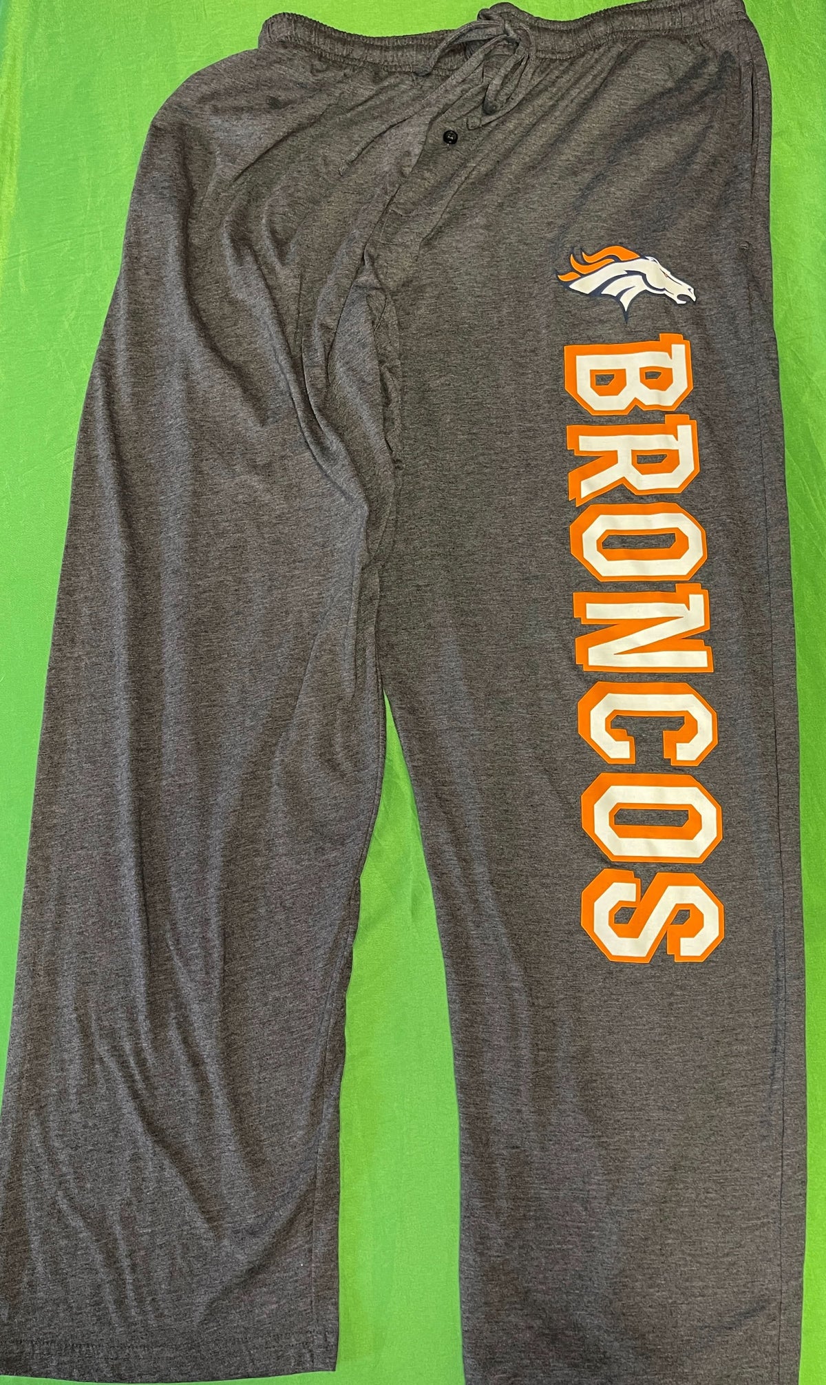 NFL Denver Broncos Charcoal Grey Pyjama/Lounge Bottoms Men's Large