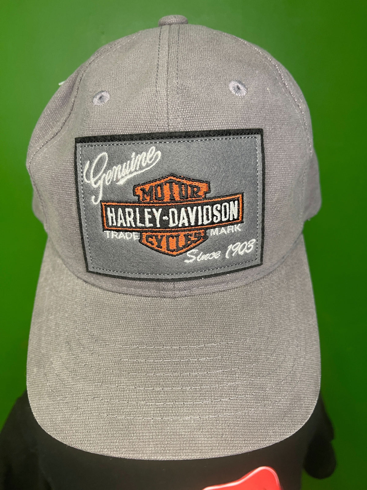 Harley Davidson Brushed Cotton Grey Strapback Hat/Cap OSFM