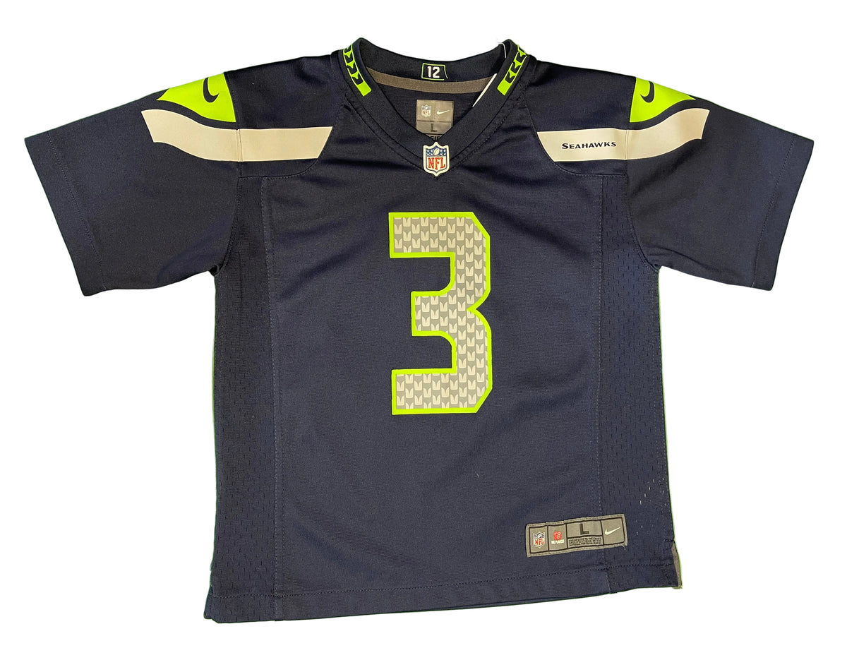 NFL Seattle Seahawks Russell Wilson #3 Game Jersey Youth Large