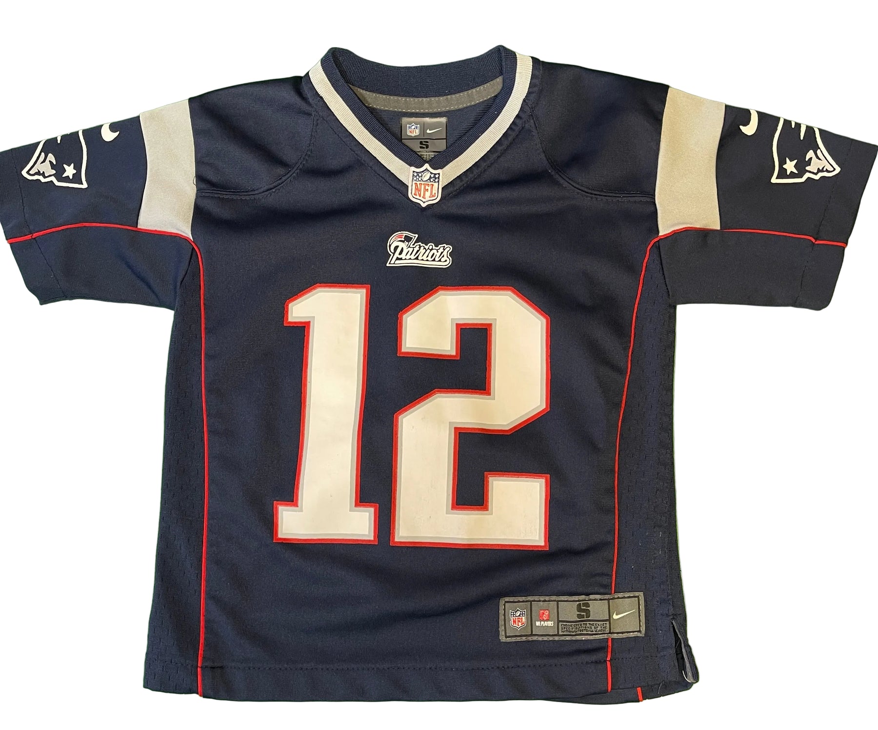 NFL New England Patriots Tom Brady #12 Game Jersey Youth X-Small 4