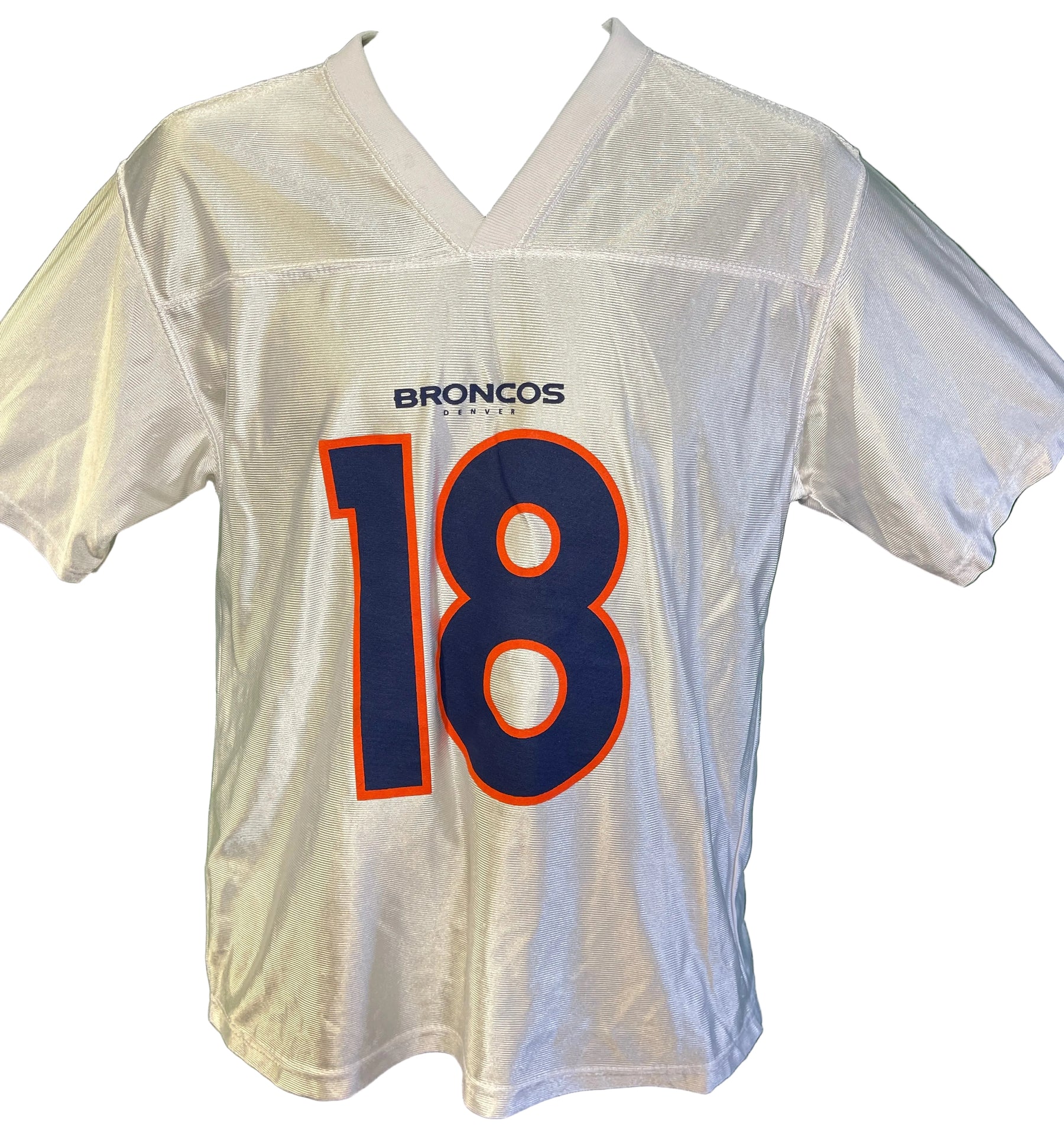 NFL Denver Broncos Peyton Manning #18 White Jersey Adult Medium