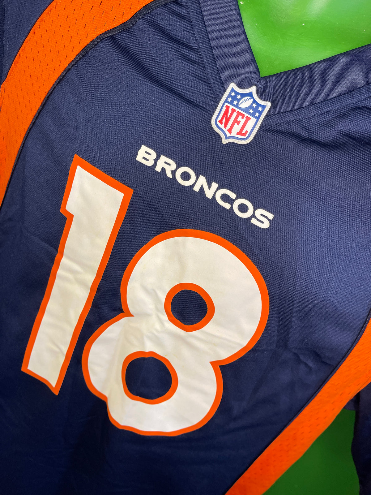 NFL Denver Broncos Peyton Manning #18 On Field Jersey Adult Medium