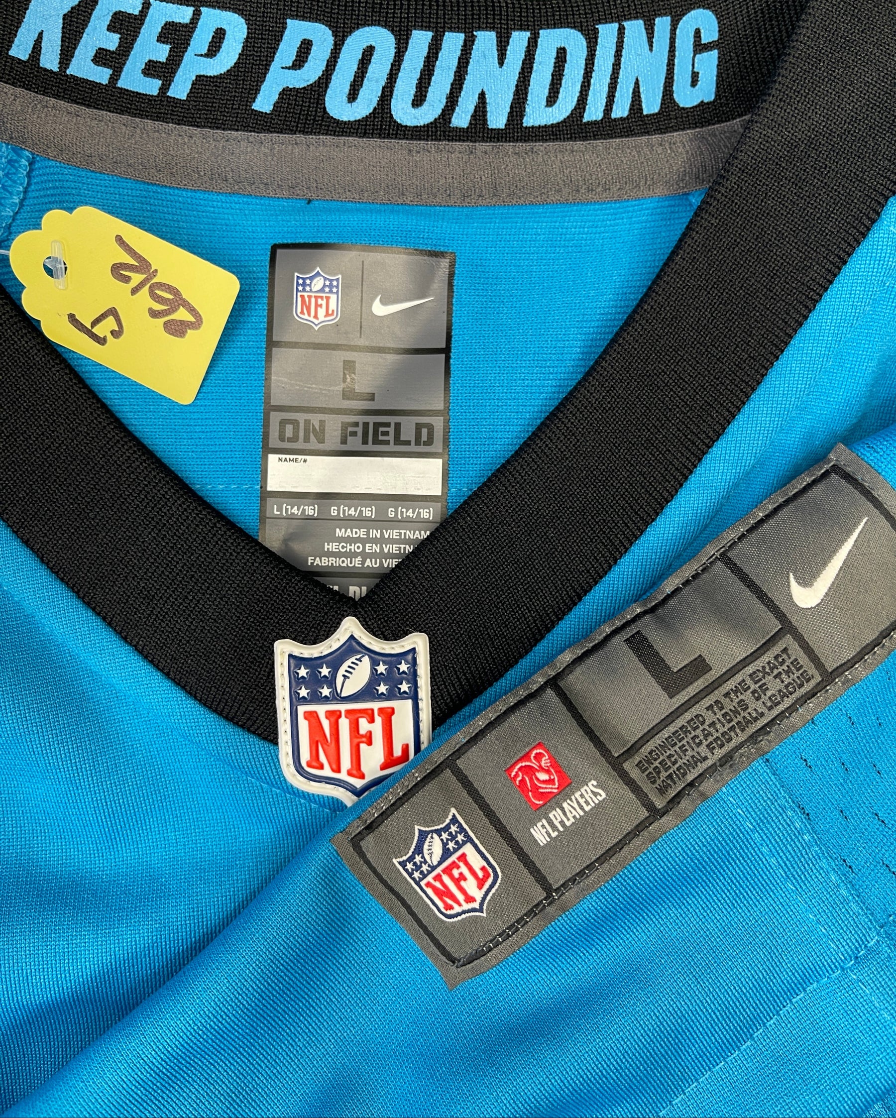 NFL Carolina Panthers Cam Newton #1 Game Jersey Youth Large 14-16