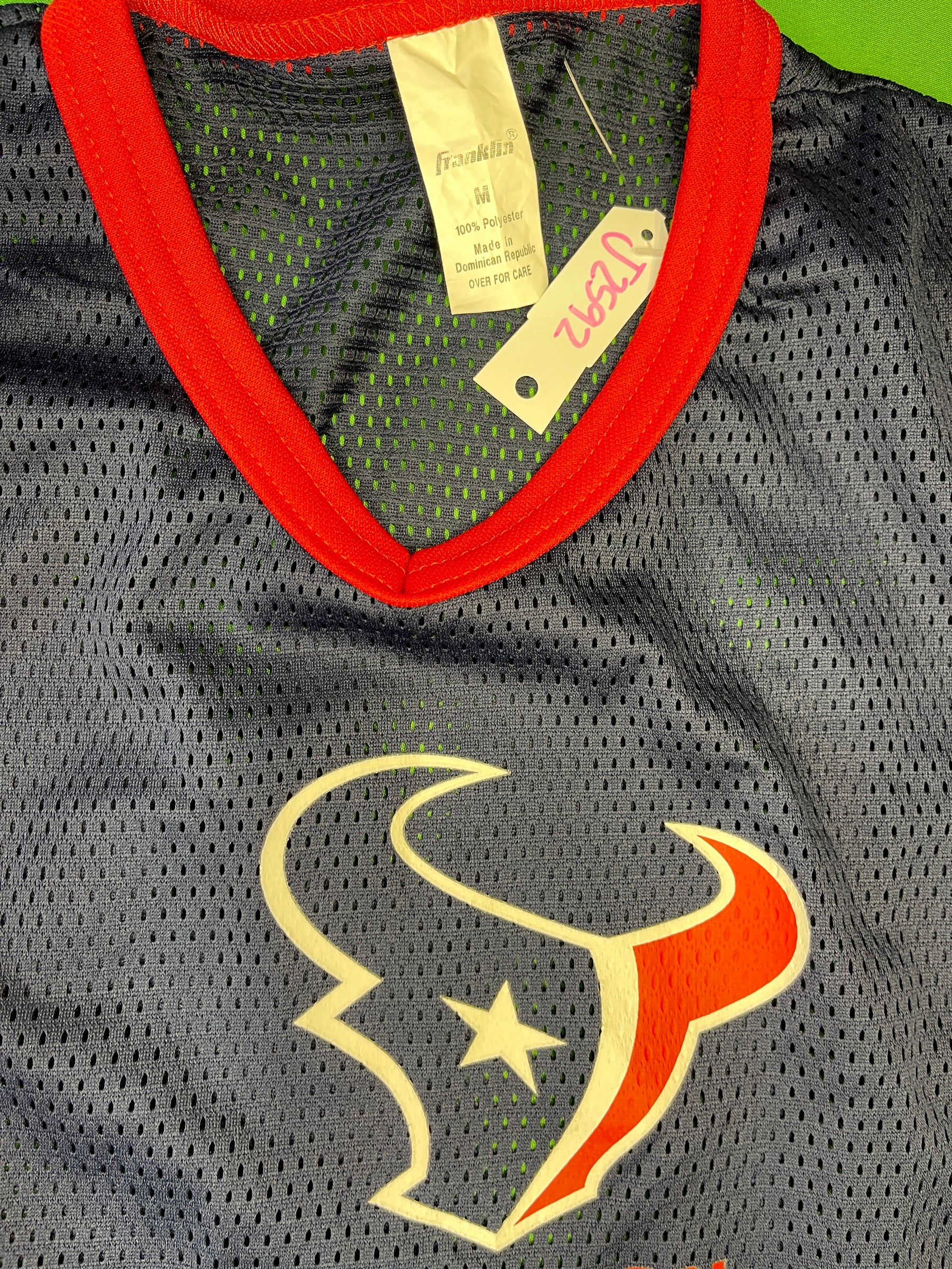 NFL Houston Texans Blue and Red Netted Jersey Youth Medium