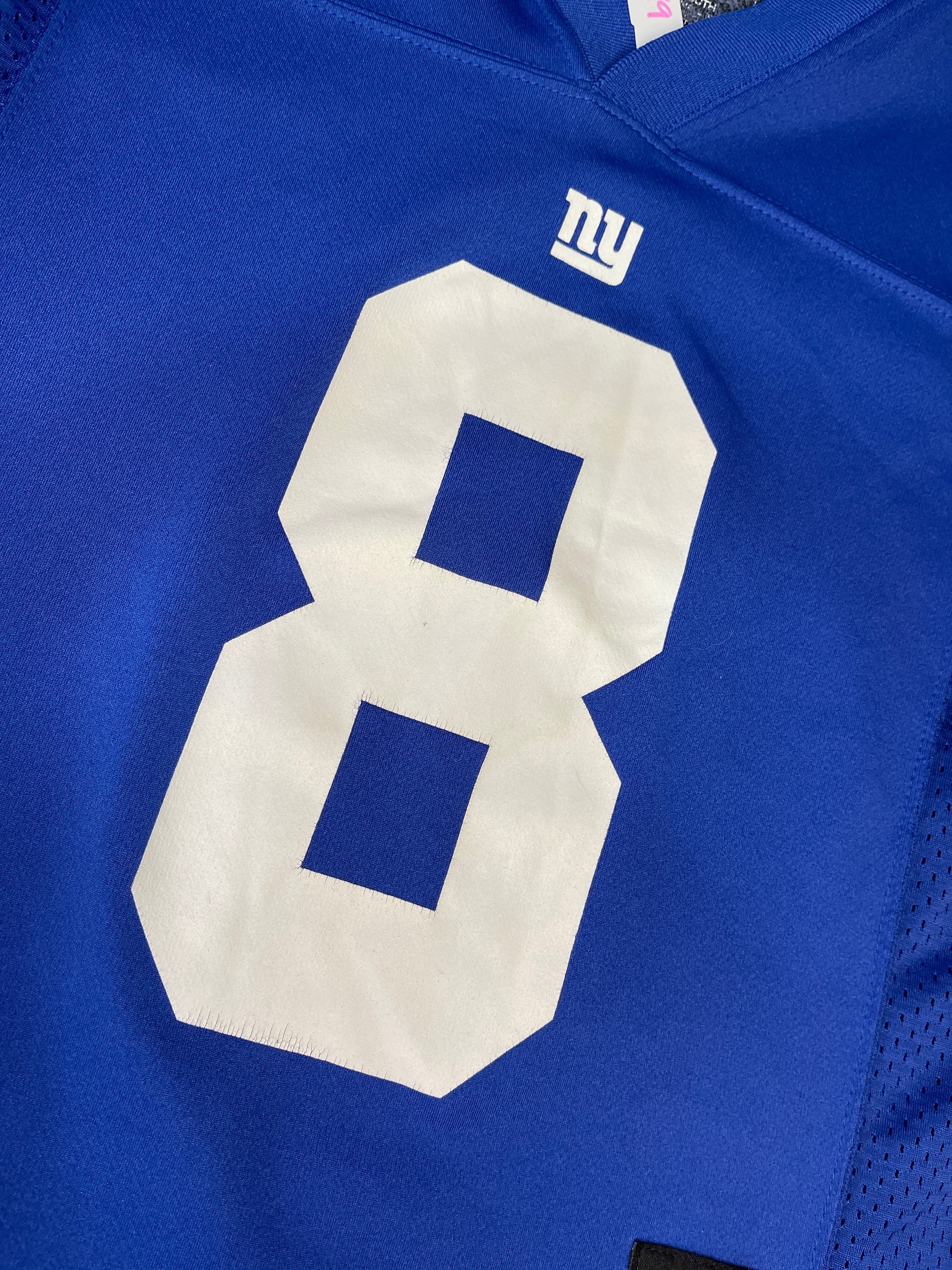 NFL New York Giants Daniel Jones #8 Blue Jersey Youth Small