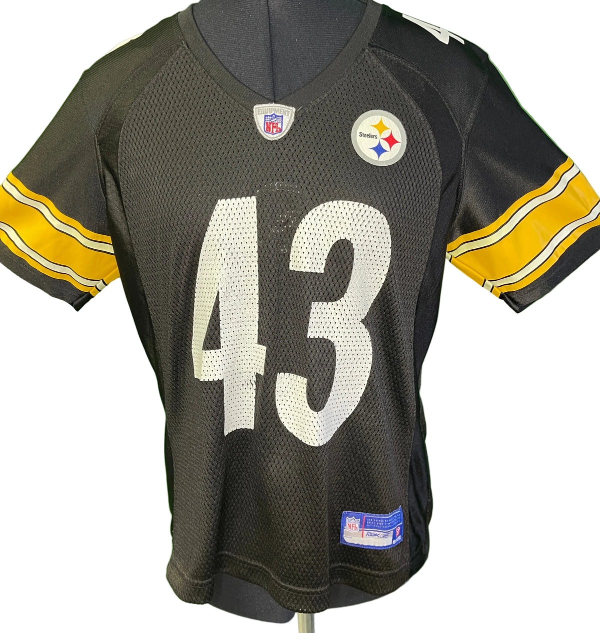 NFL Pittsburgh Steelers Troy Polamalu #43 Reebok Jersey Youth Medium 10-12