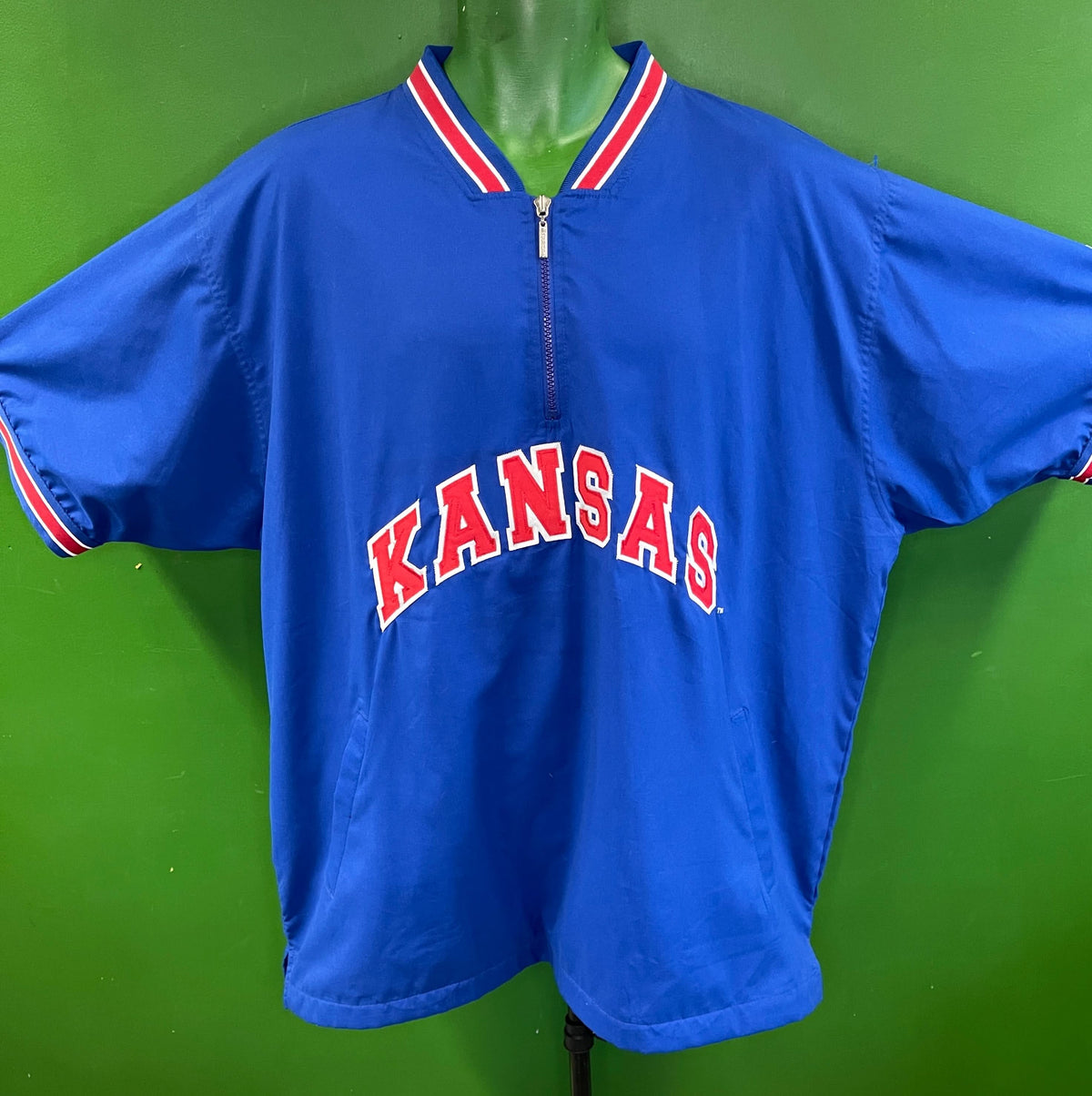 NCAA Kansas Jayhawks Starter Vintage 1/4-Zip S/S Pullover Men's X-Large