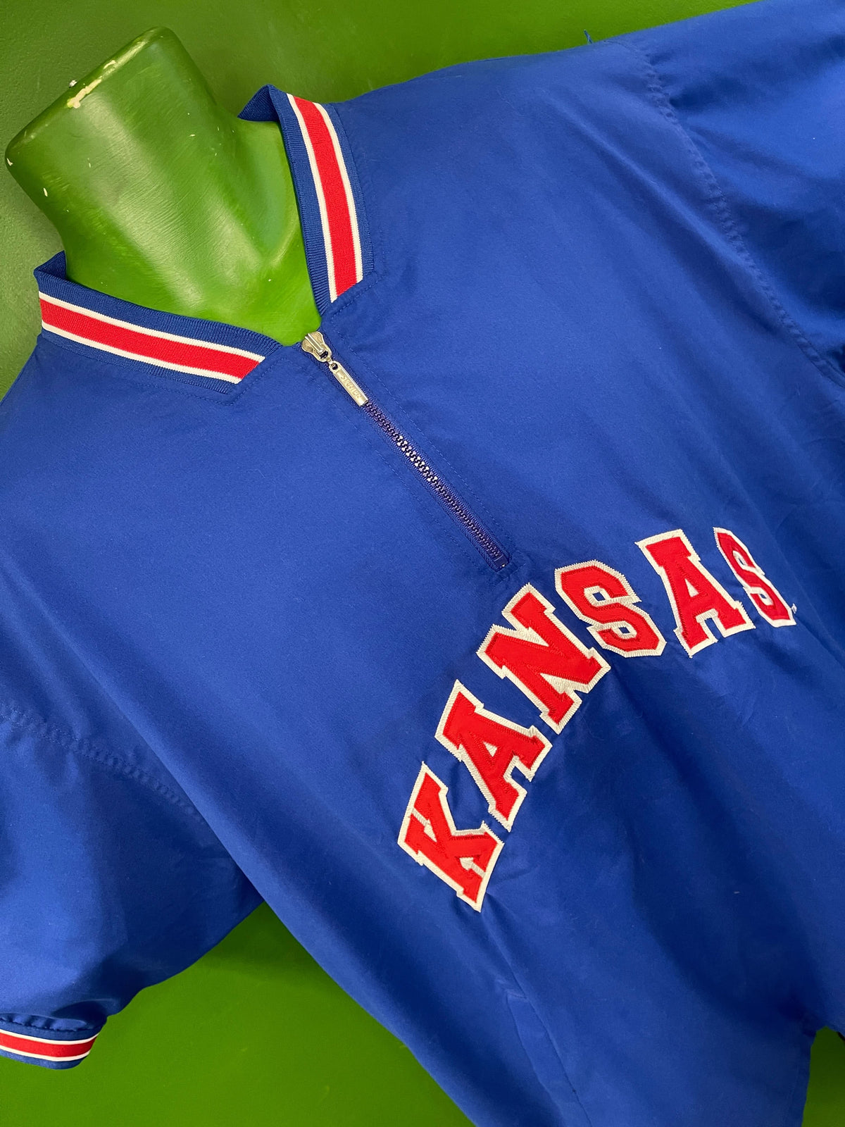 NCAA Kansas Jayhawks Starter Vintage 1/4-Zip S/S Pullover Men's X-Large