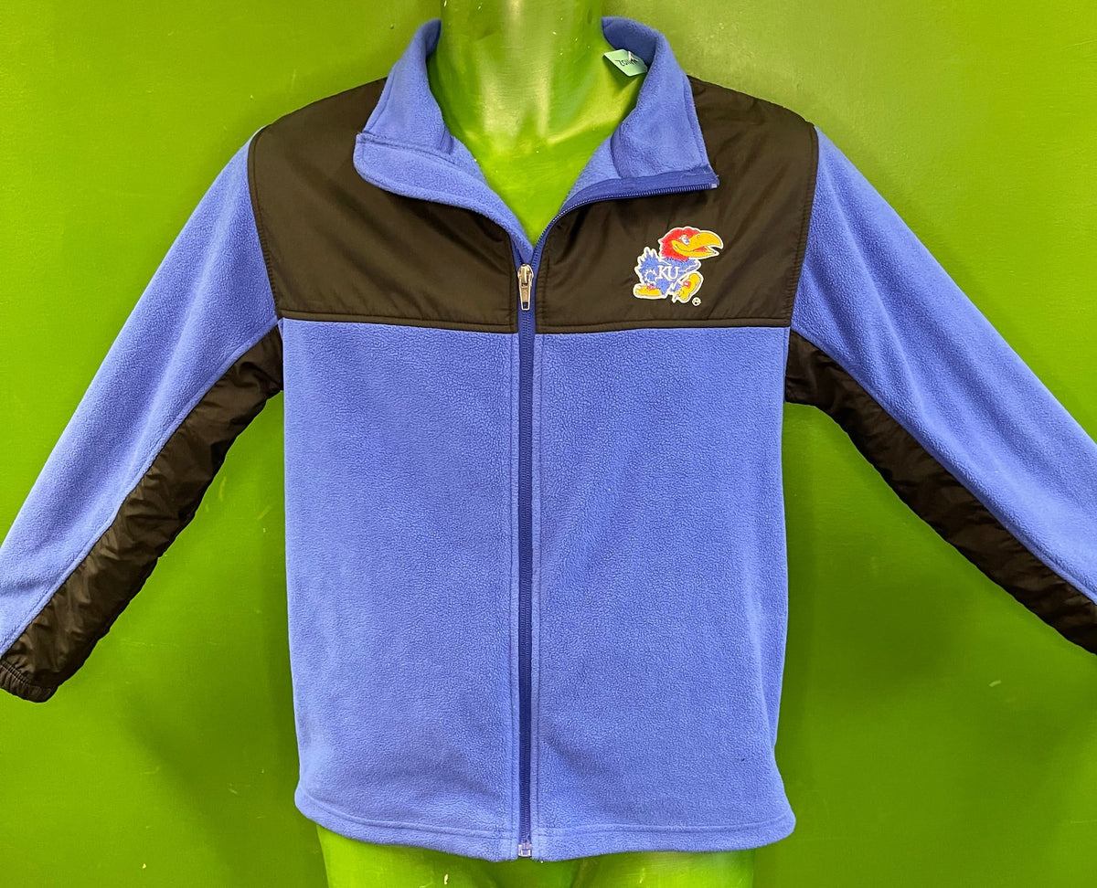 NCAA Kansas Jayhawks Blue Fleece Full-Zip Jacket Youth Medium/Large 12-14