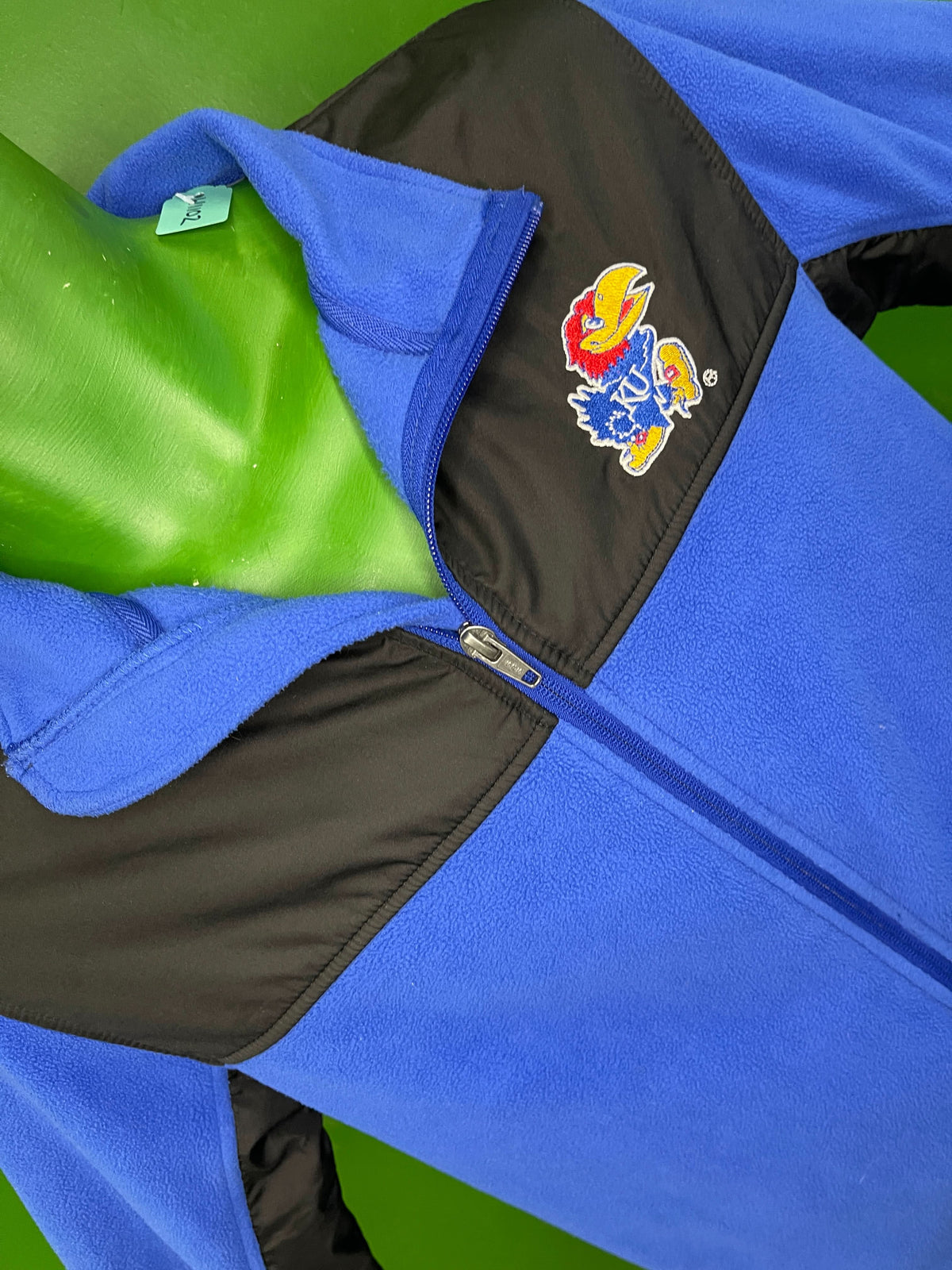 NCAA Kansas Jayhawks Blue Fleece Full-Zip Jacket Youth Medium/Large 12-14