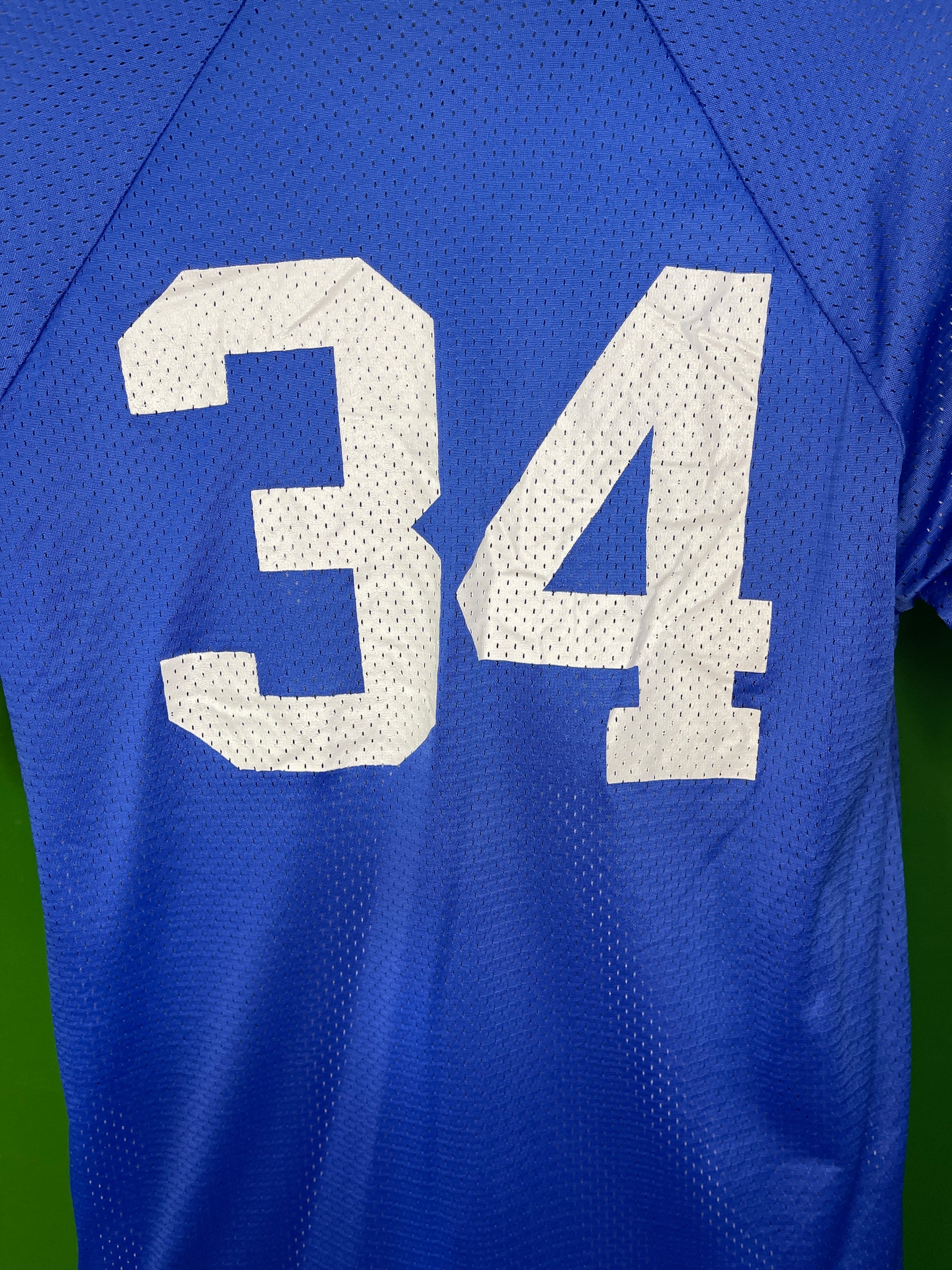 American Football Blue Flag Football Jersey Generic #34 Youth Large