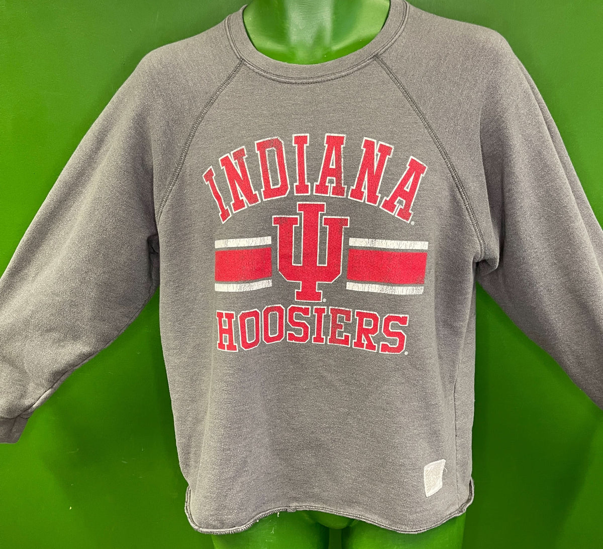 NCAA Indiana Hoosiers Distressed Style Pullover Top Women's Medium