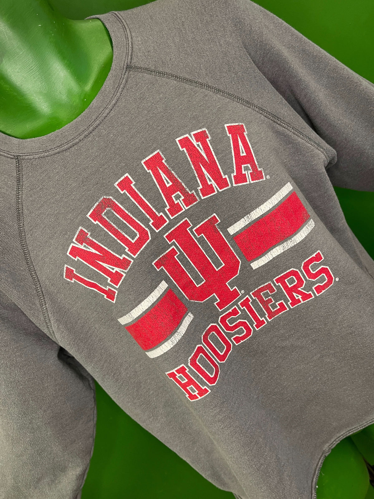 NCAA Indiana Hoosiers Distressed Style Pullover Top Women's Medium