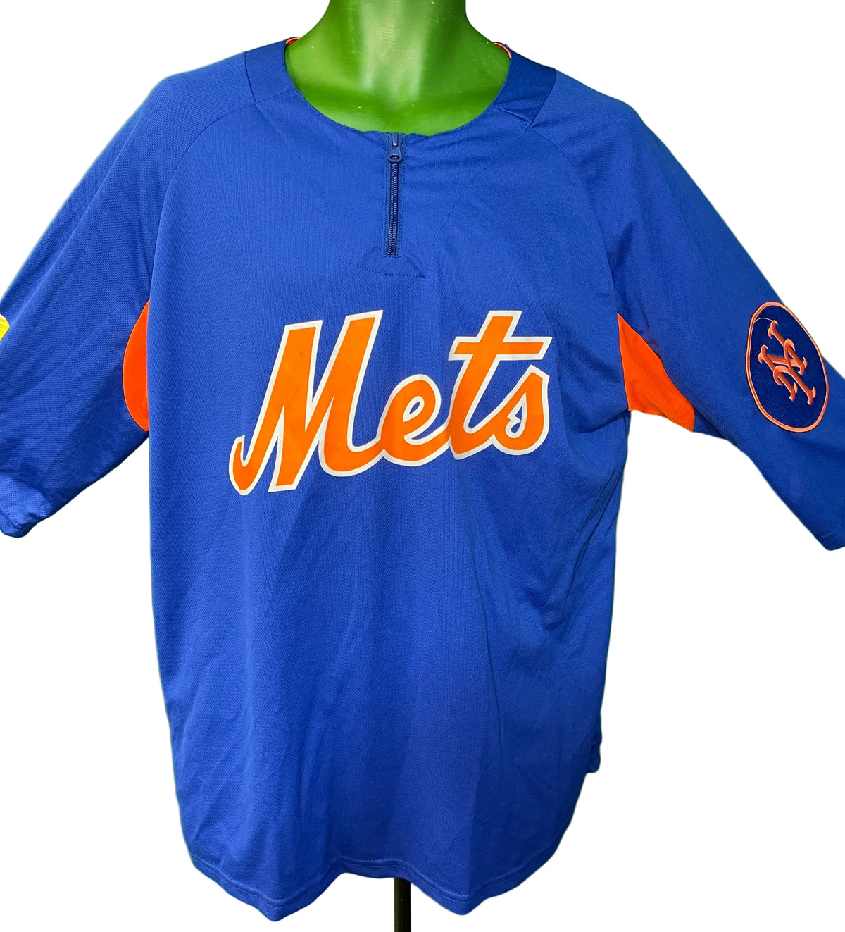 MLB New York Mets Pullover Zip Jersey Nikon CoBrand Men's Large/X-Large