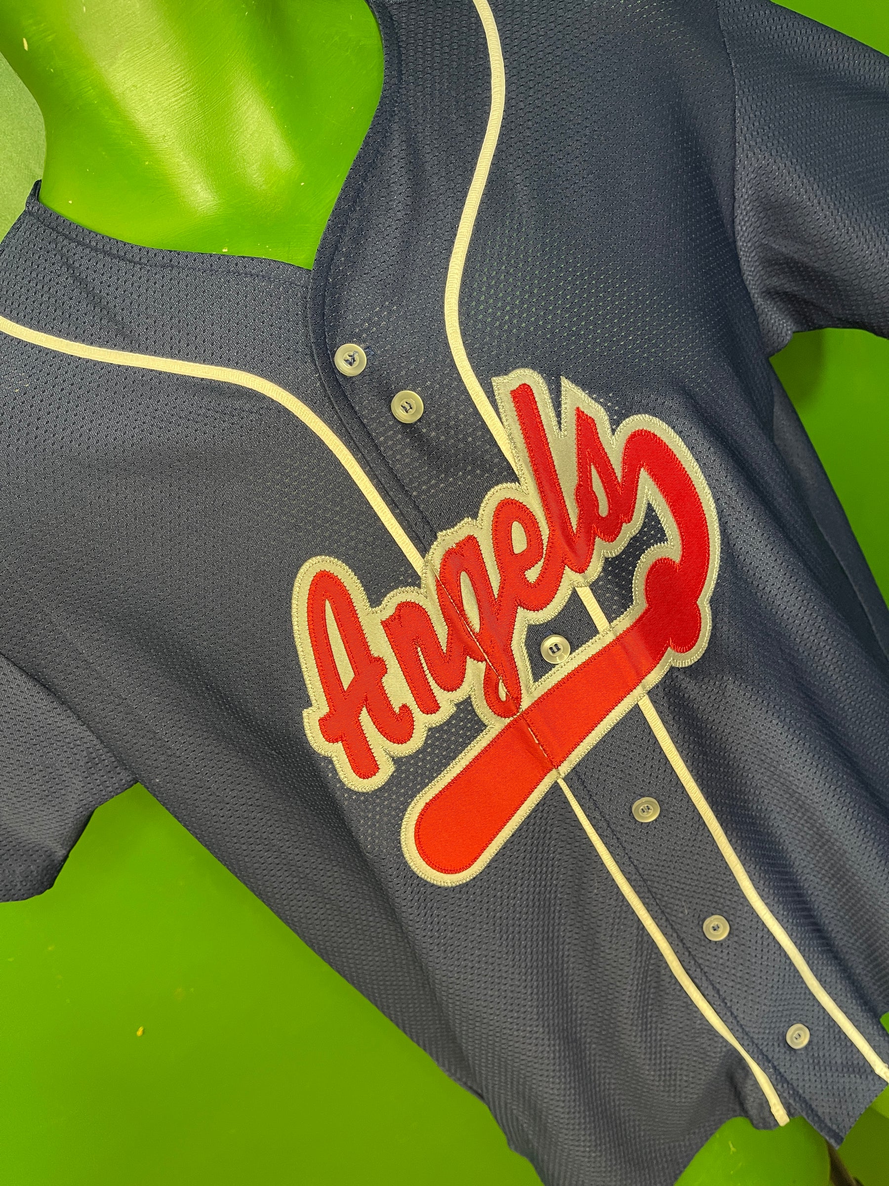 MLB Los Angeles Angels Kealey #8 Blue Jersey Stitched Baseball Youth Large