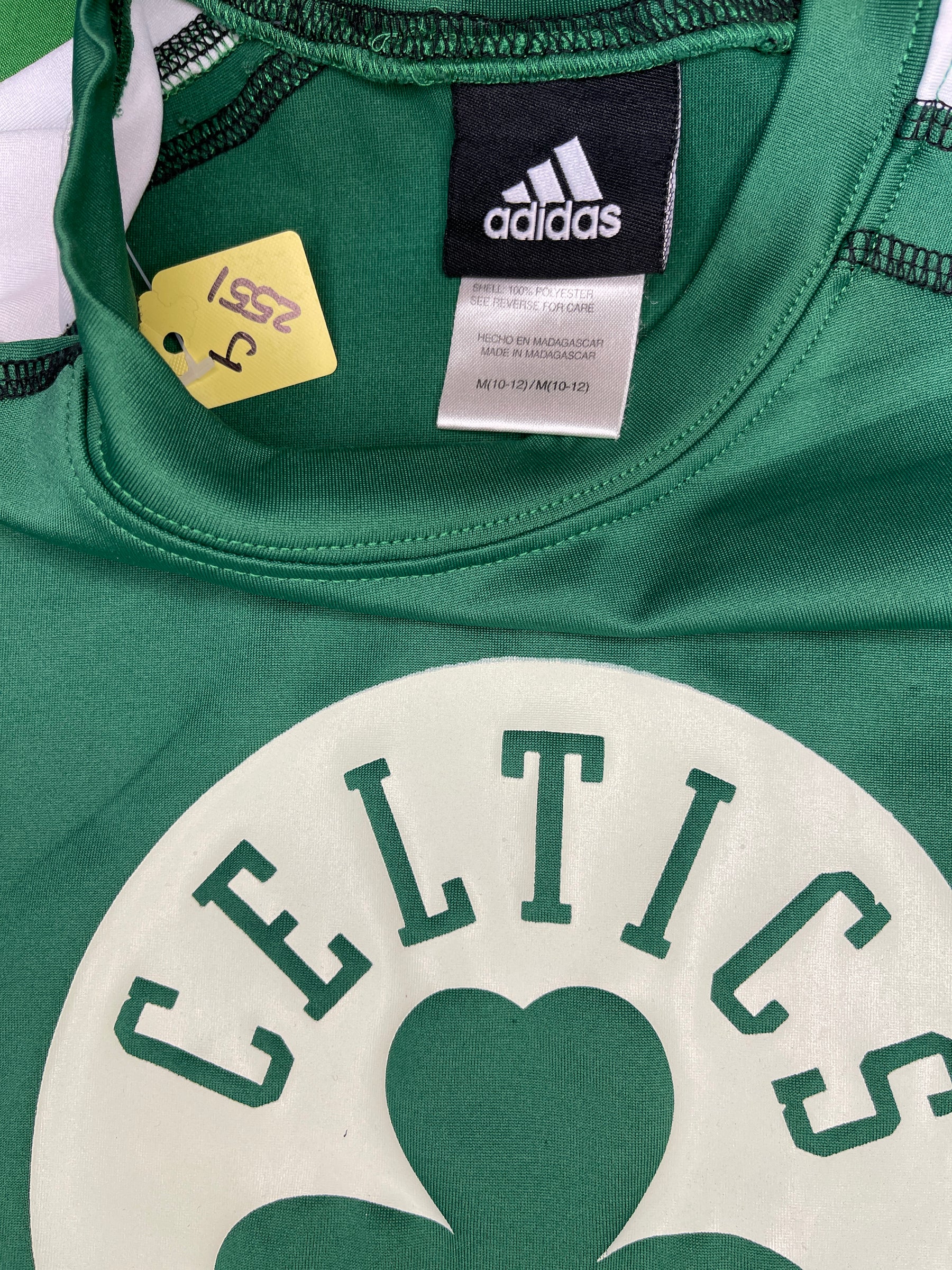 NBA Boston Celtics Adidas Soccer-Style Jersey Top Youth Medium 10-12