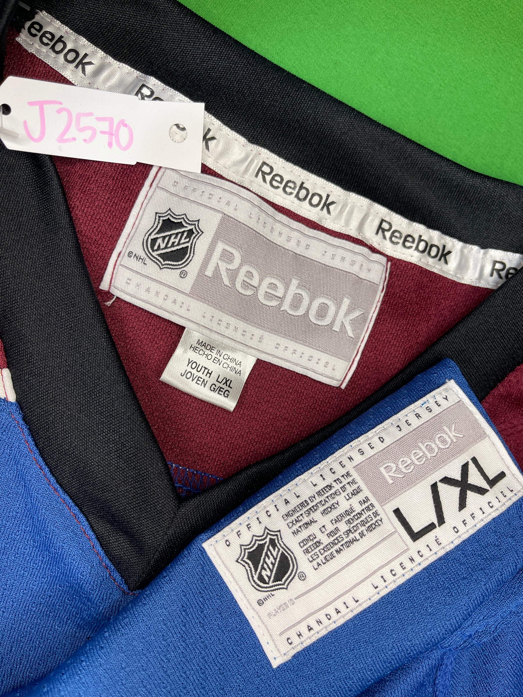 NHL Colorado Avalanche Reebok Hockey Jersey Youth Large