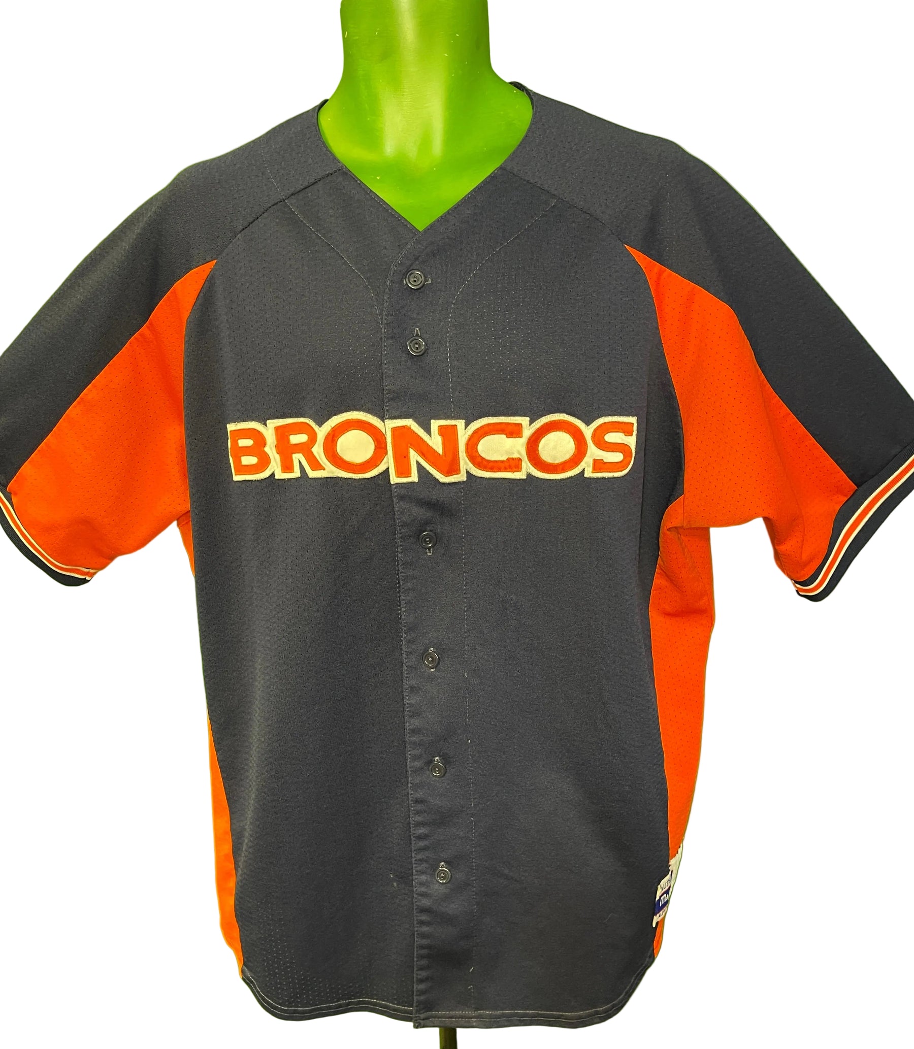 NFL Denver Broncos Baseball Style Jersey Men's 2X-Large