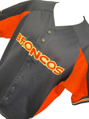 NFL Denver Broncos Baseball Style Jersey Men's 2X-Large